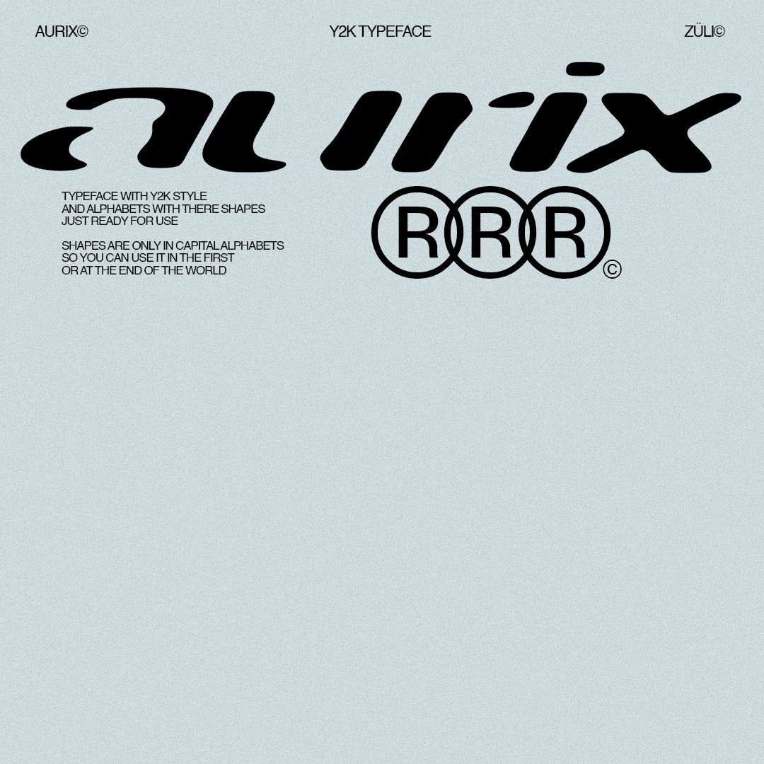 Aürix - Y2k Typeface - secret-cache