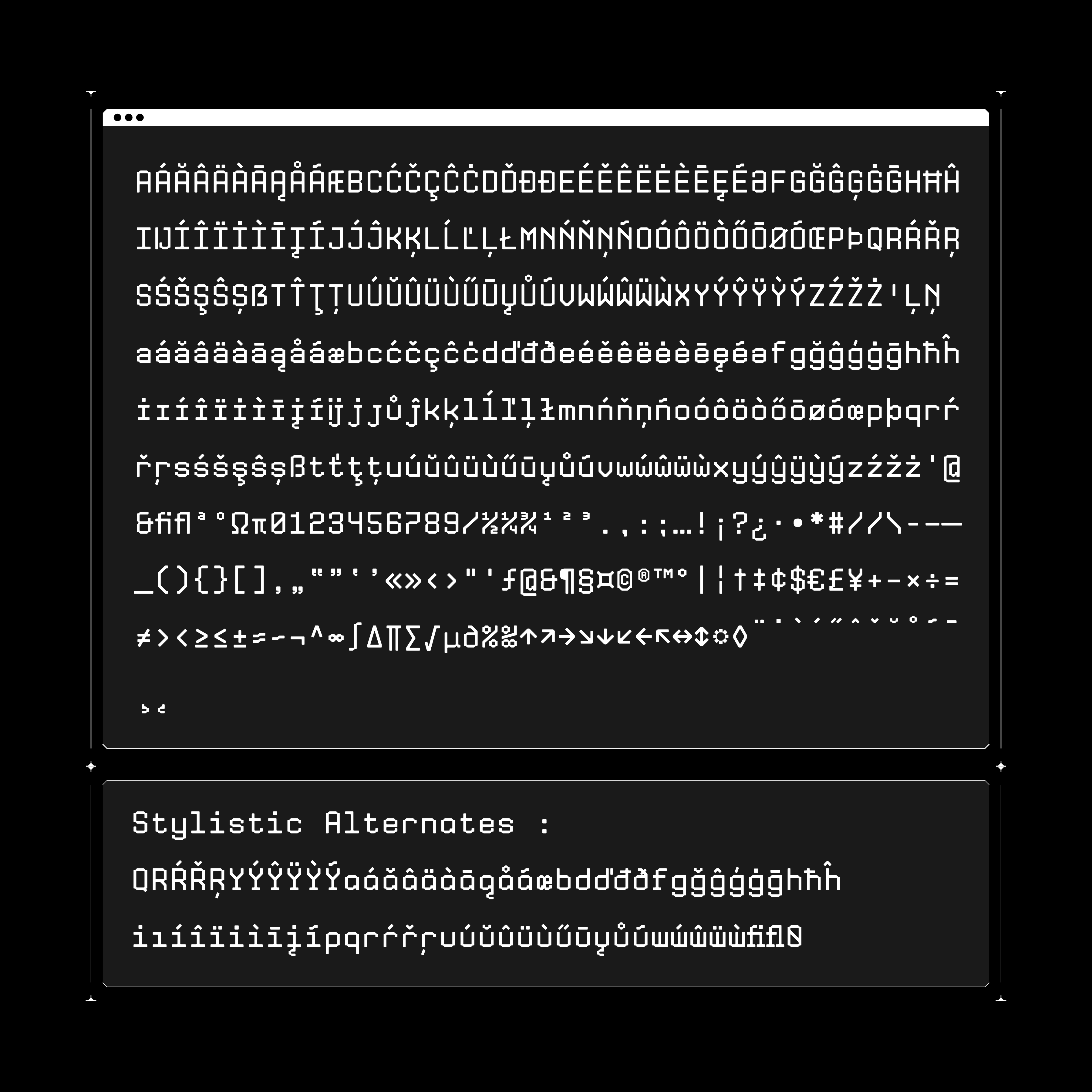 Astro Monospaced Typeface