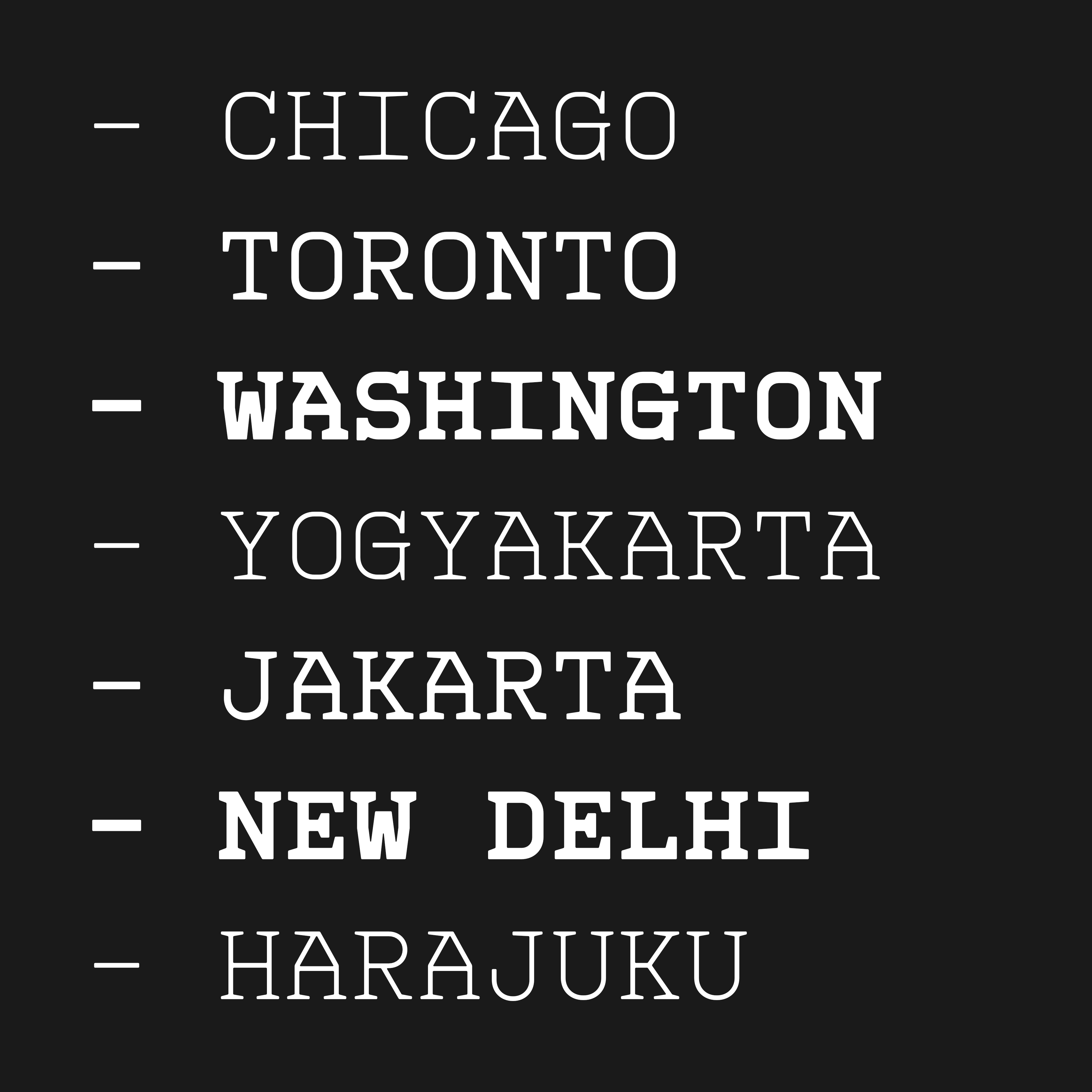 REGAR MONOSPACED FONT FAMILY