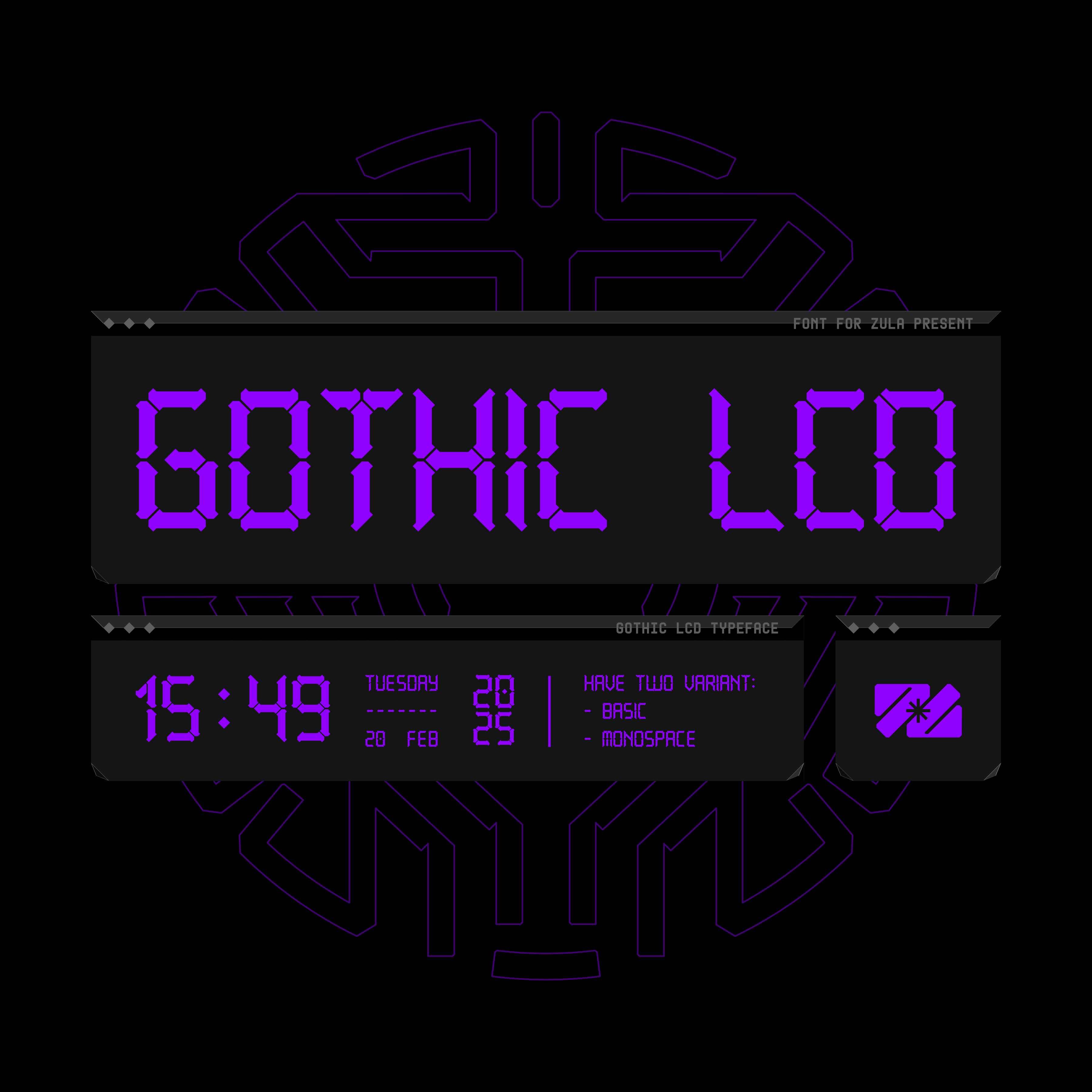 Gothic LCD Typeface