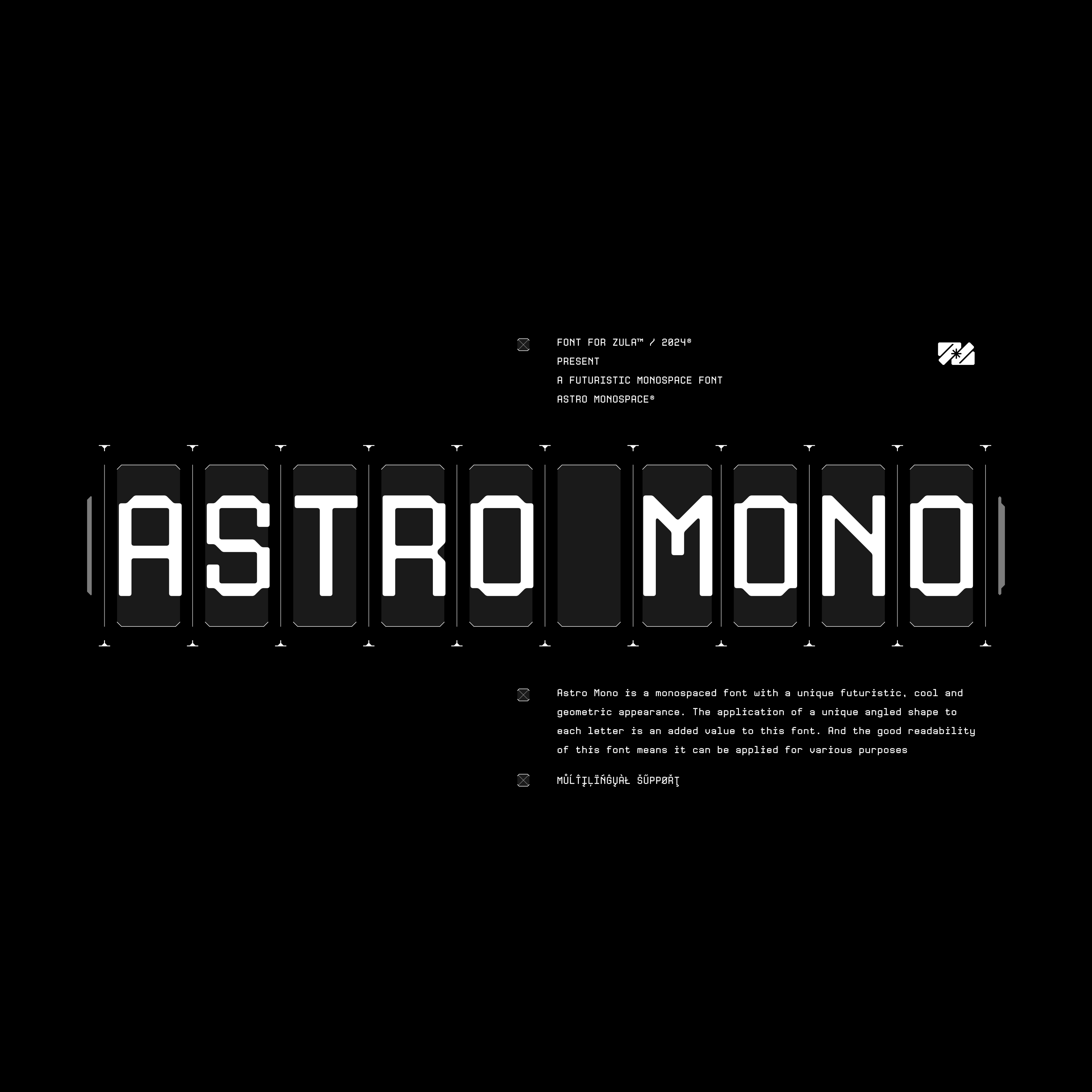 Astro Monospaced Typeface