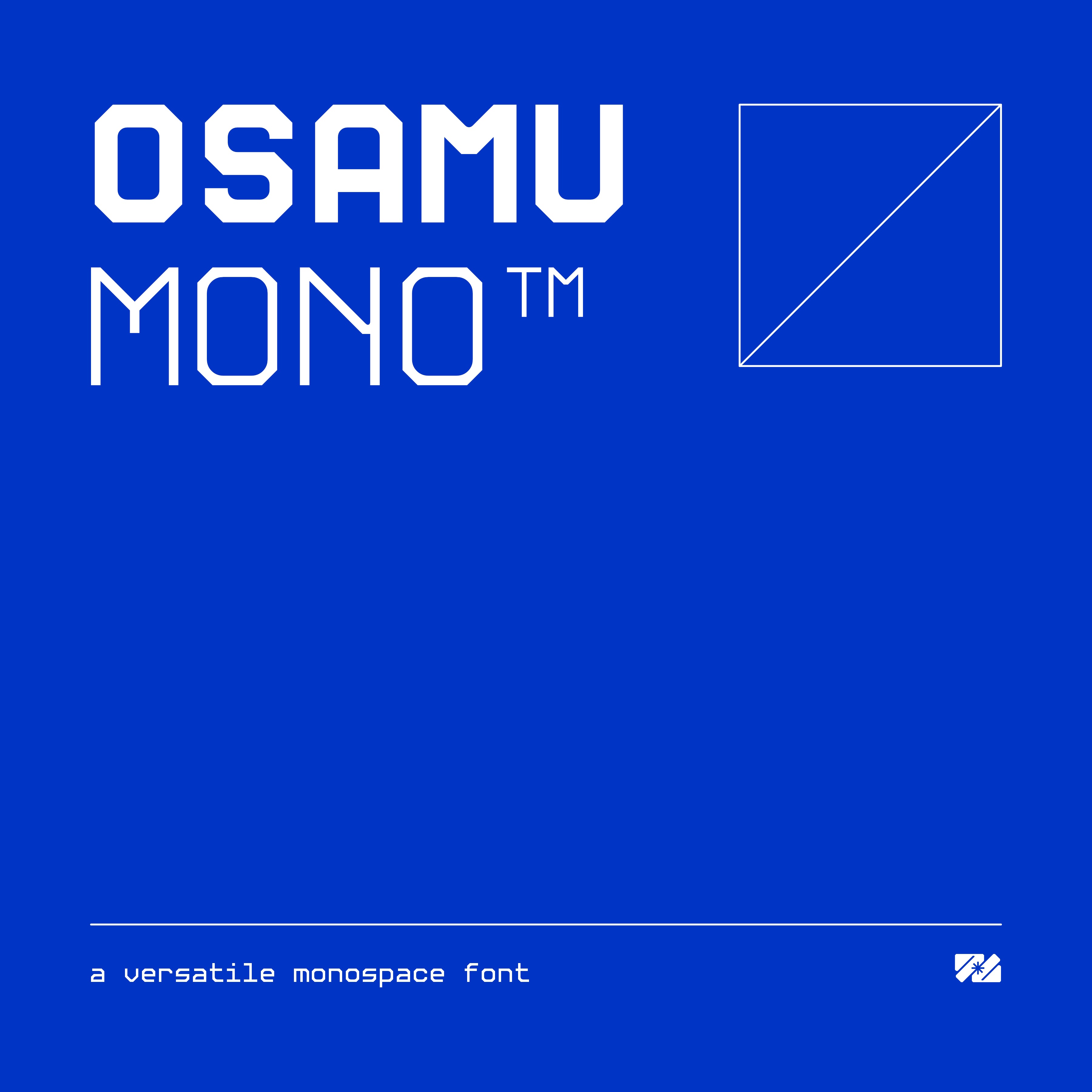 Osamu Monospaced Typeface