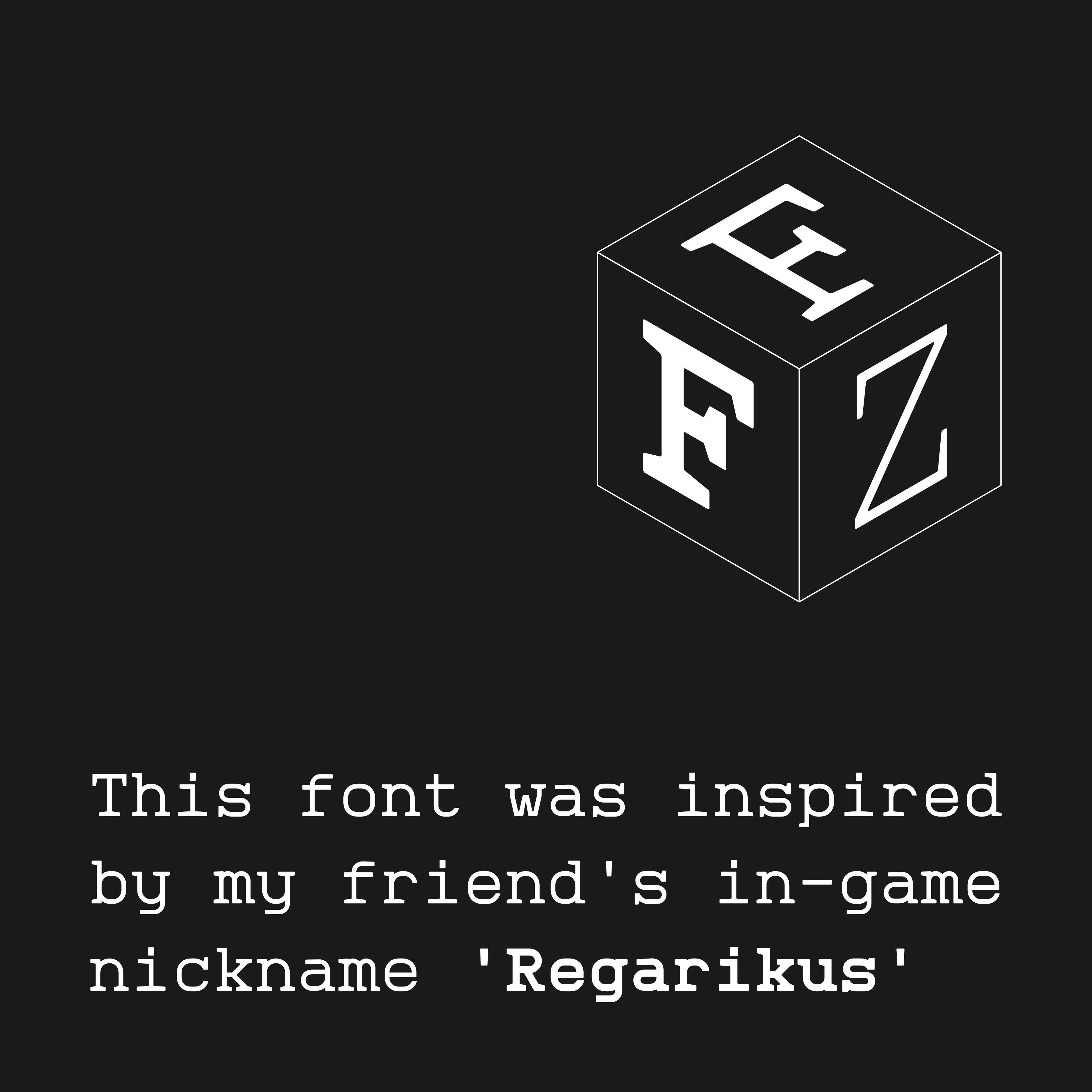 REGAR MONOSPACED FONT FAMILY