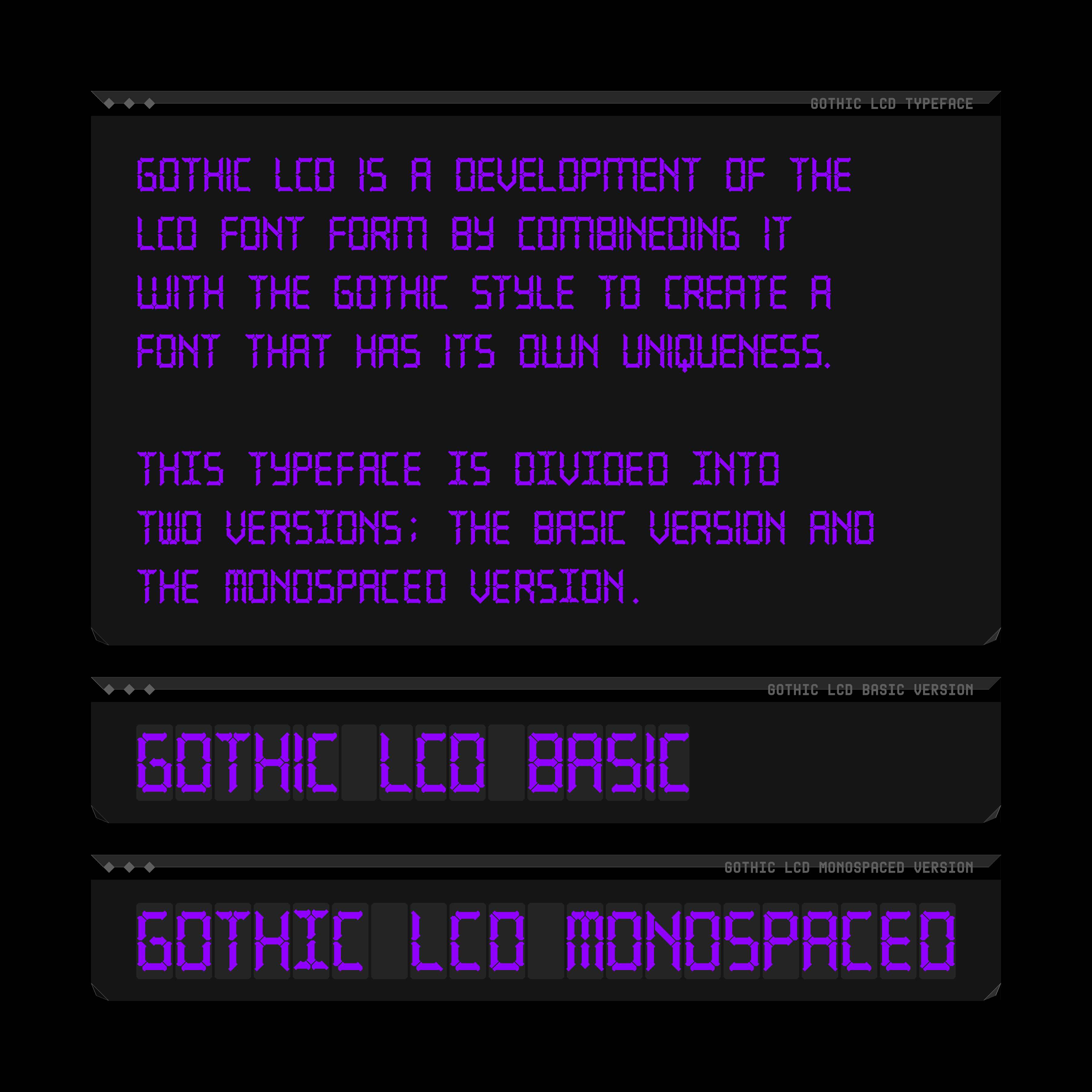 Gothic LCD Typeface