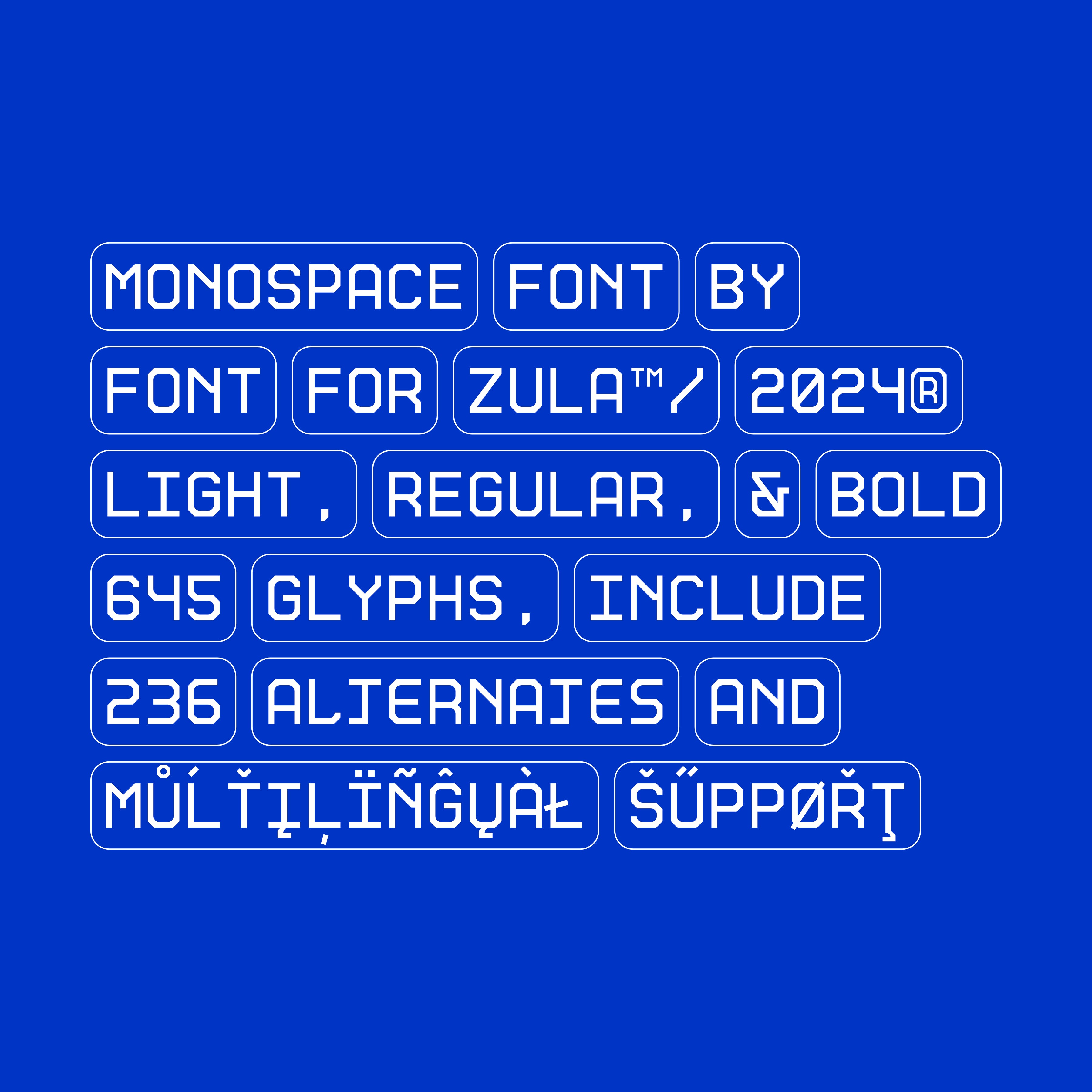 Osamu Monospaced Typeface