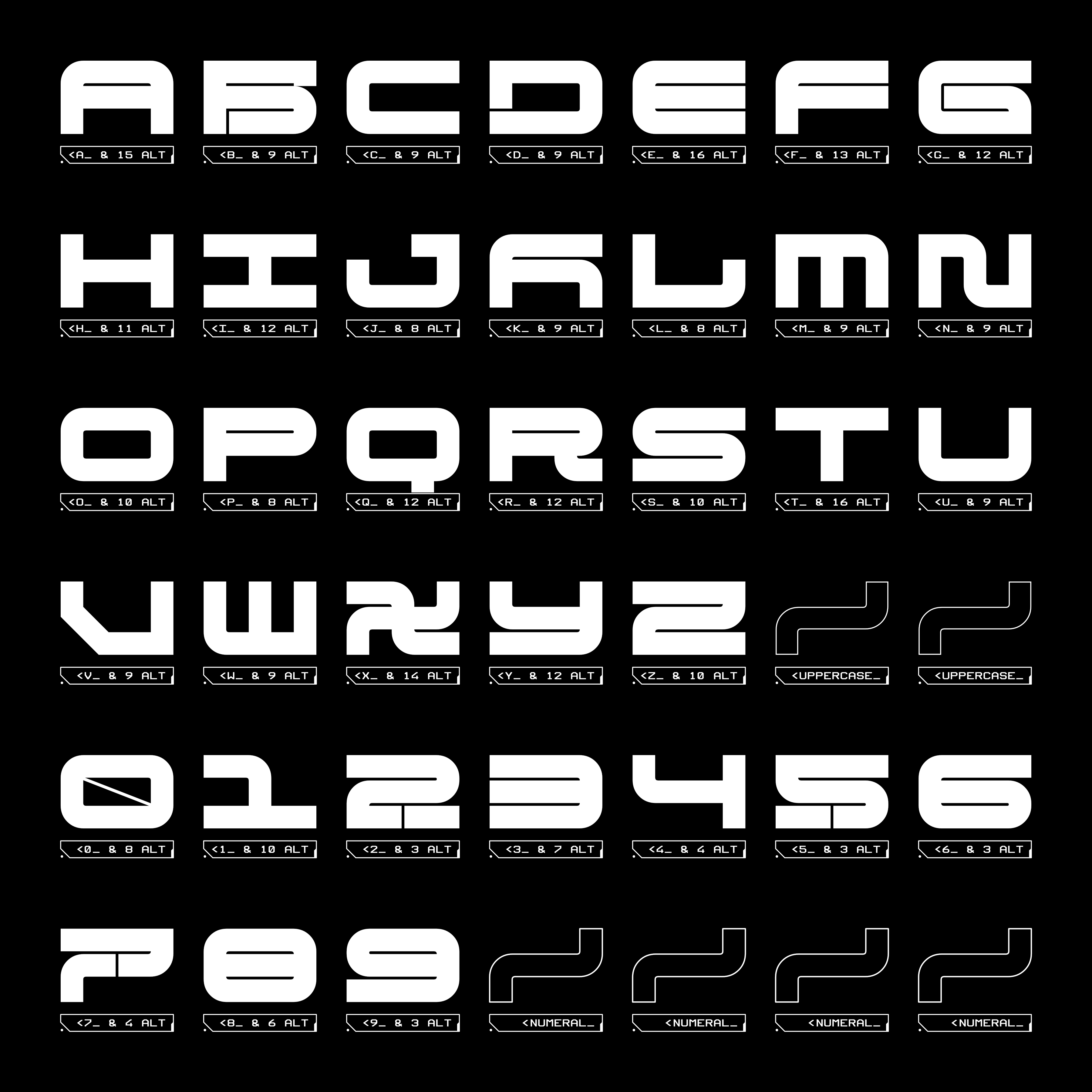 CYBER OZ STRAIGHT Typeface