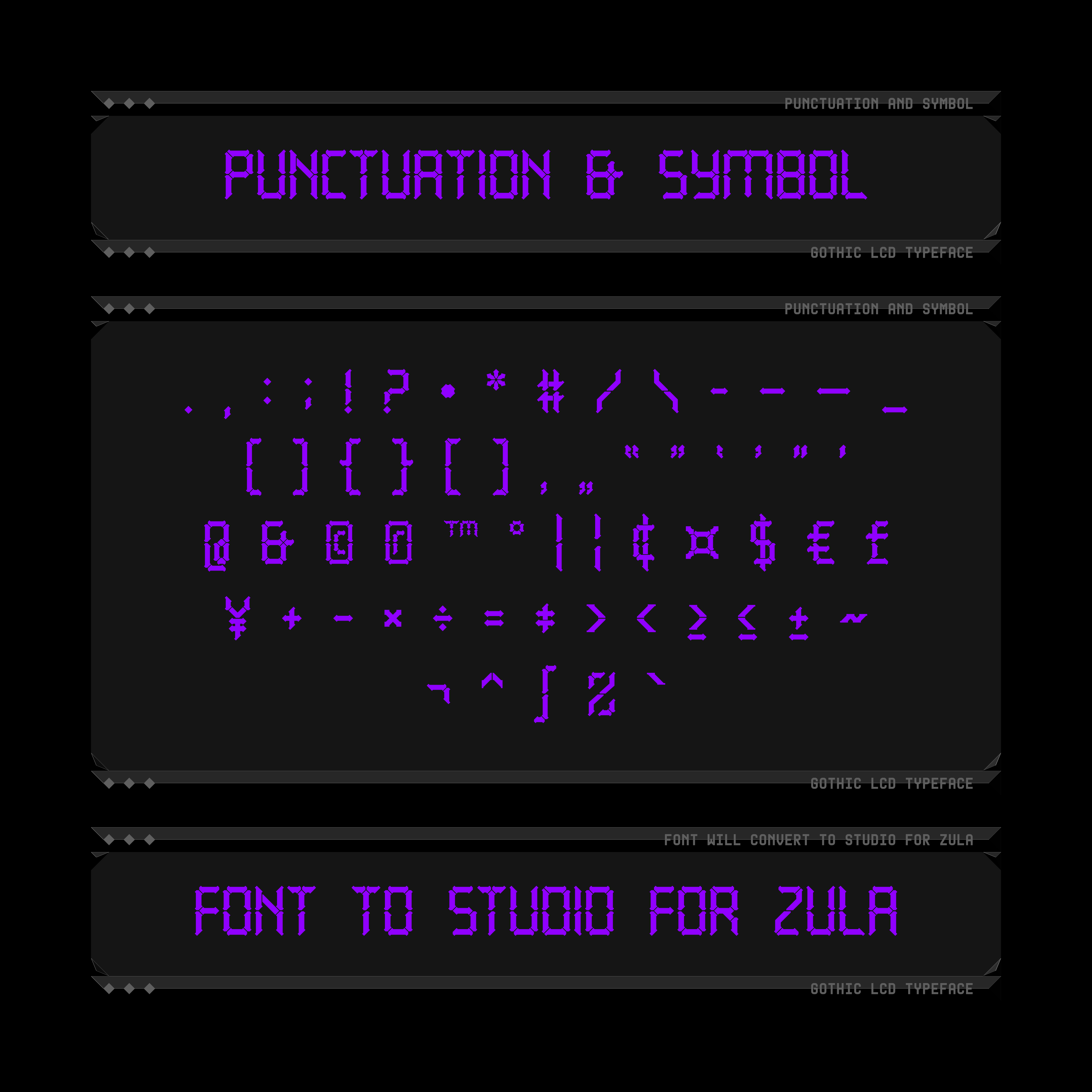 Gothic LCD Typeface