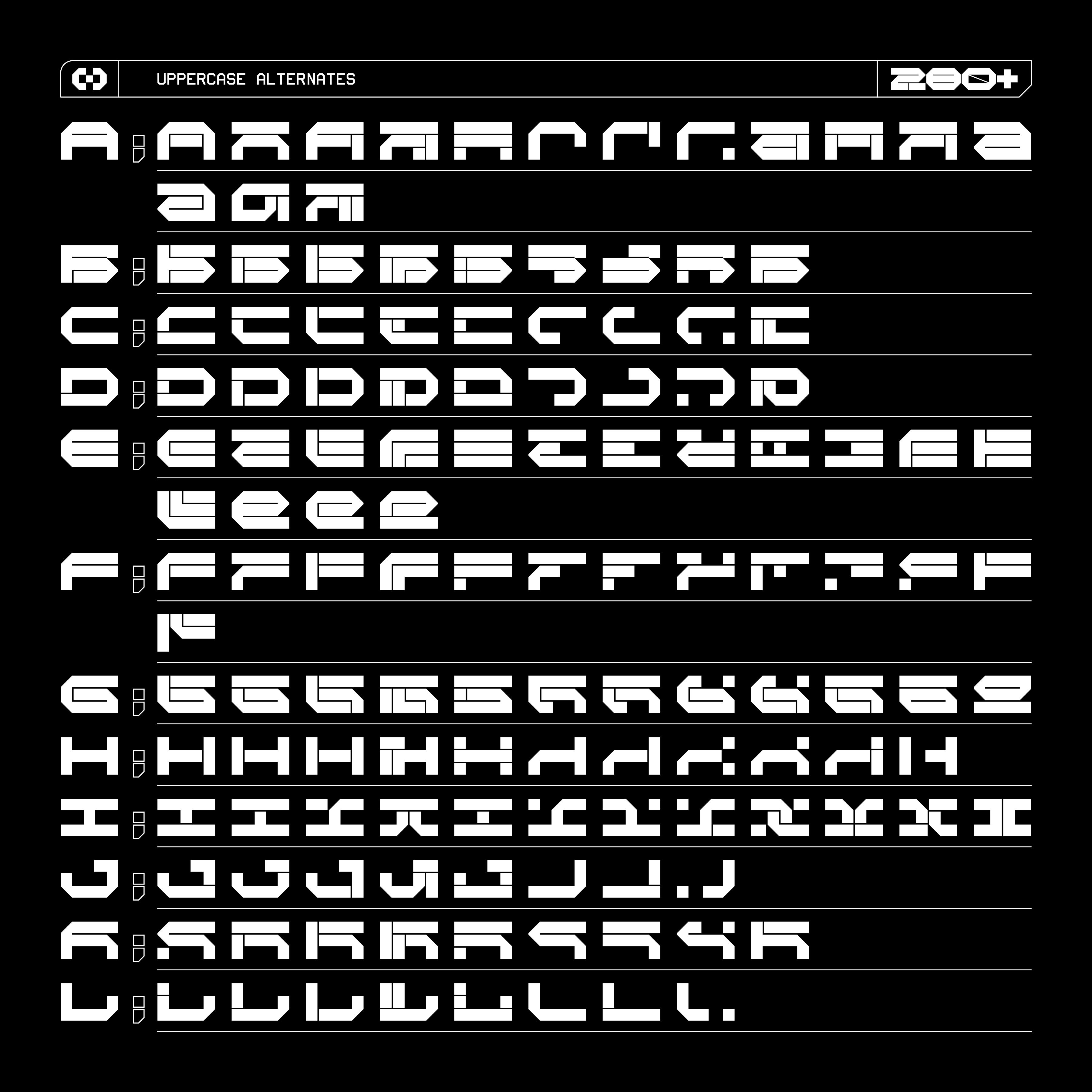 CYBER OZ STRAIGHT Typeface