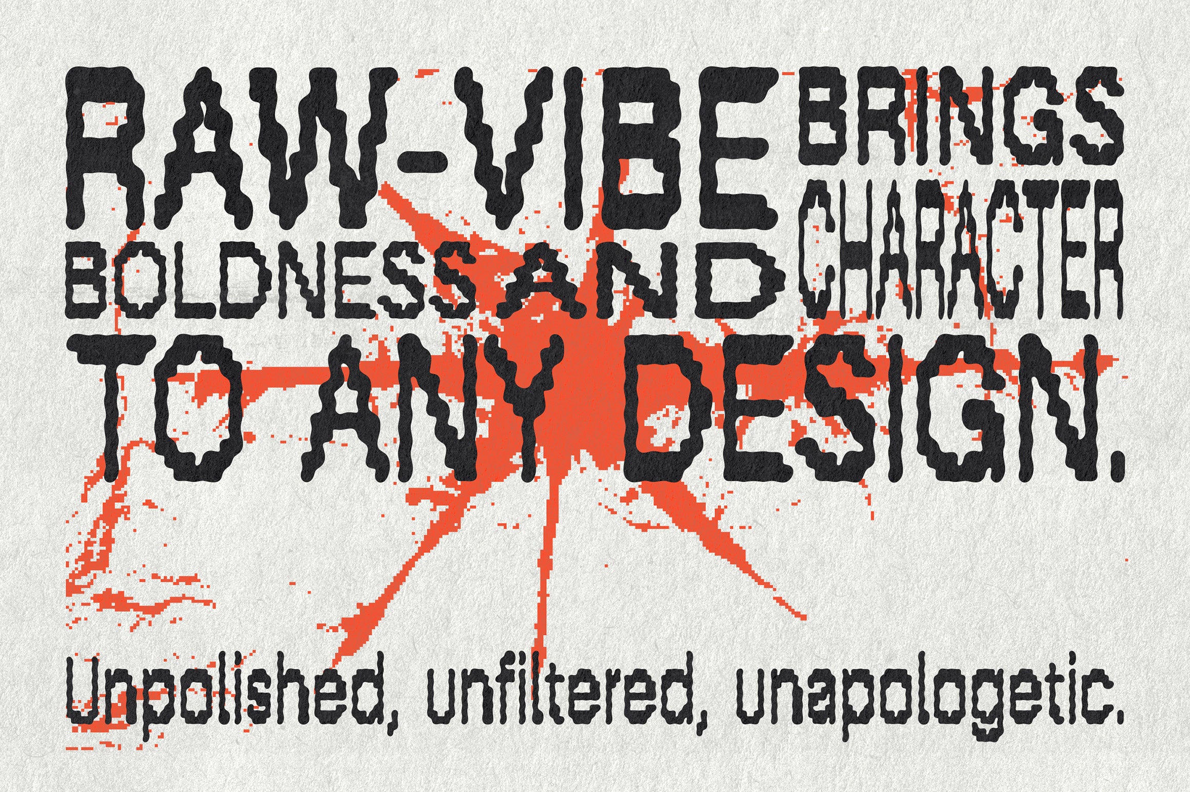 Raw-Vibe – A Bold, Playful Display Typeface