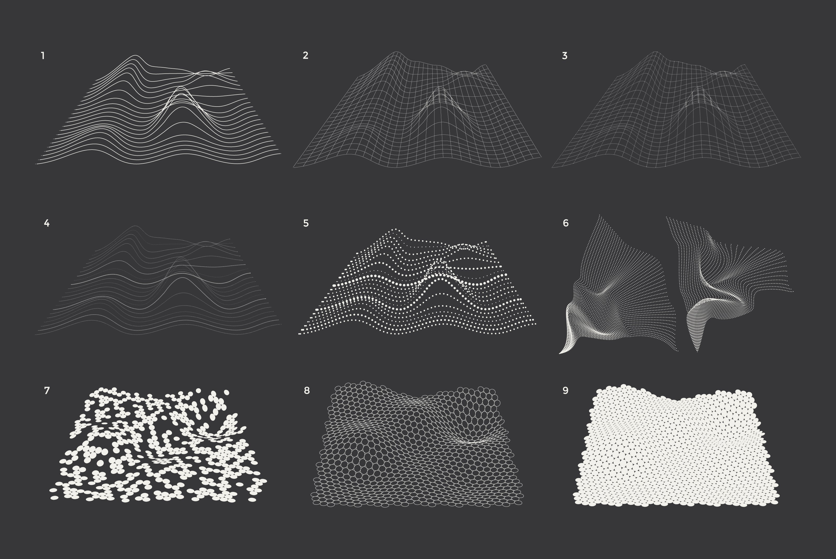 36 Technological Vector Shapes