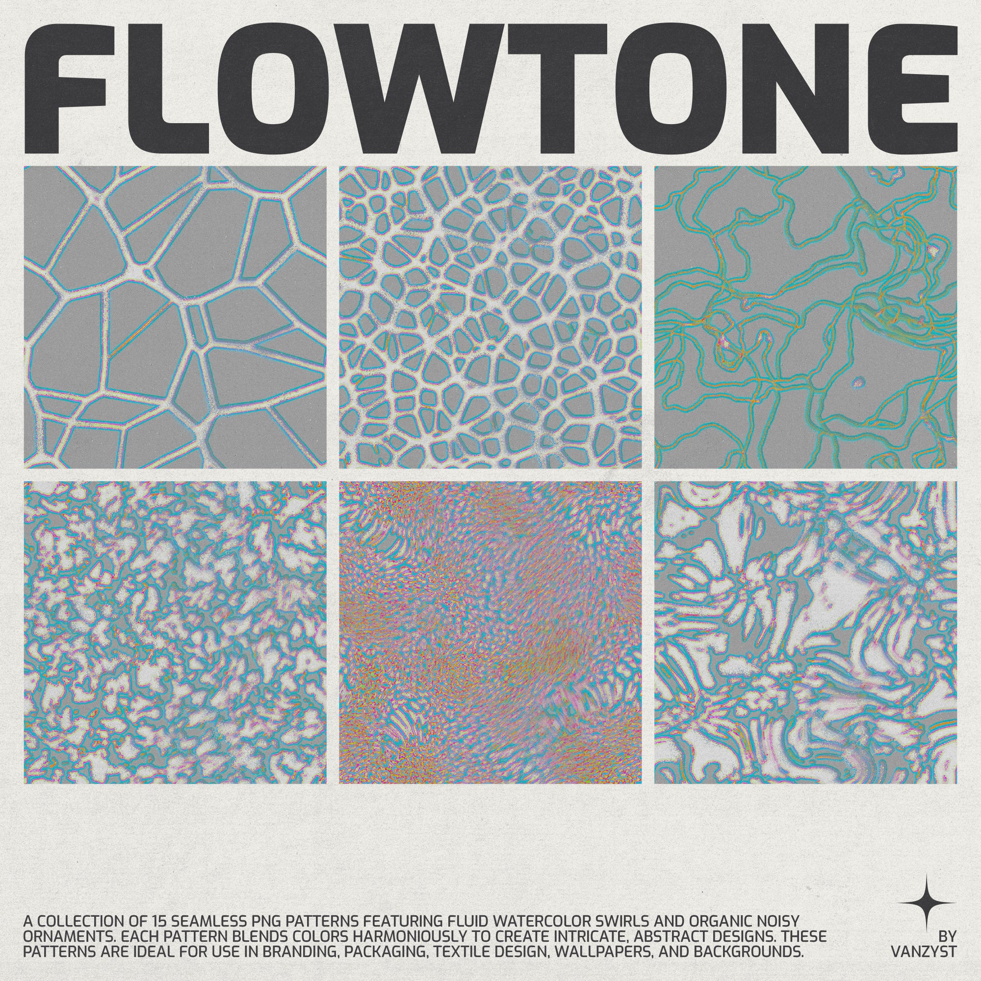 Flowtone Organic Seamless Patterns Collection