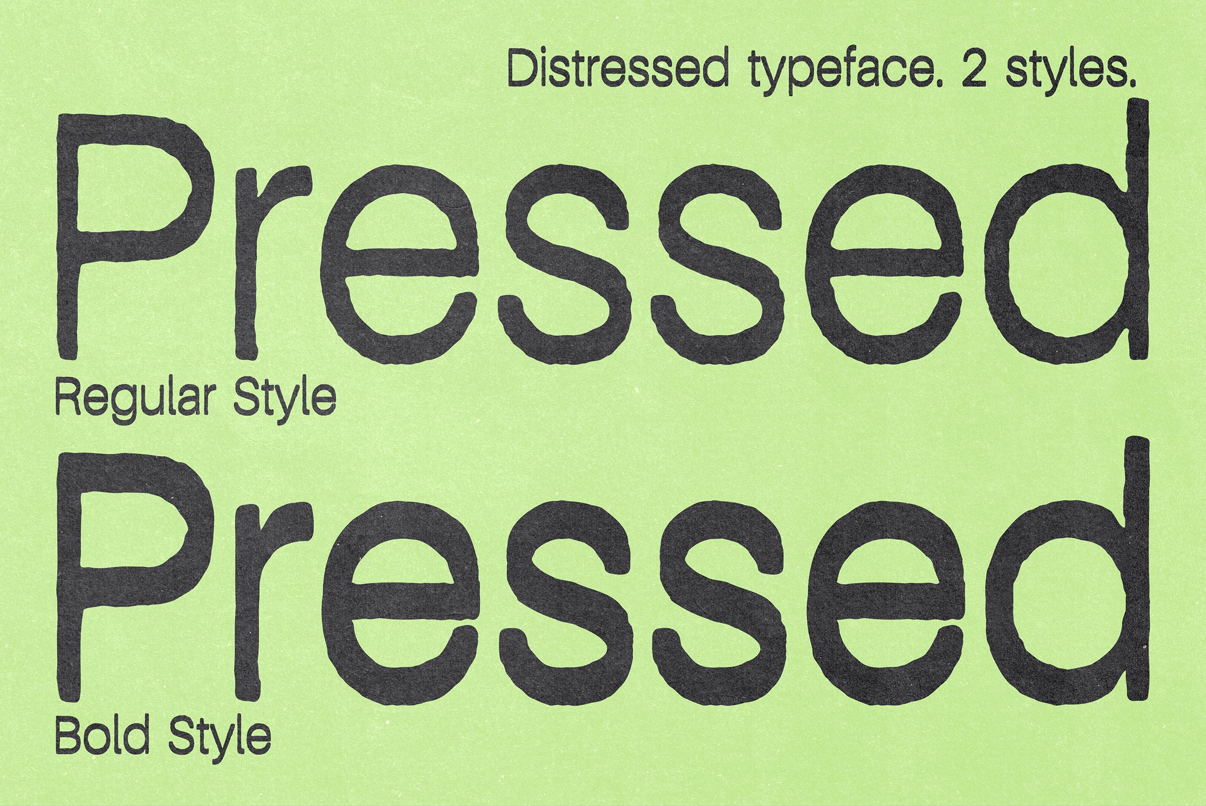 Pressed Flaws Textured Typeface