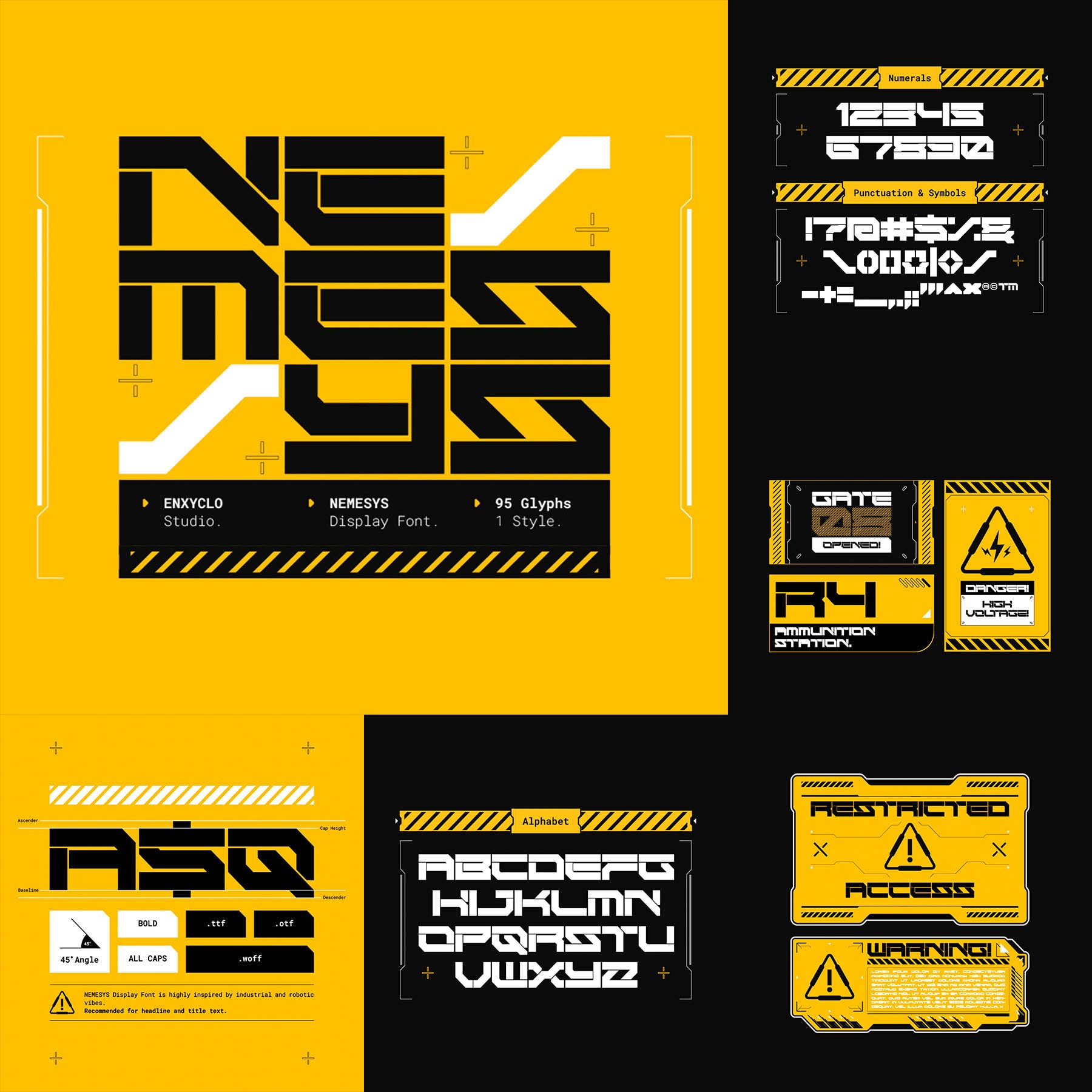 Cyberpunk Futuristic Font Bundle - secret-cache
