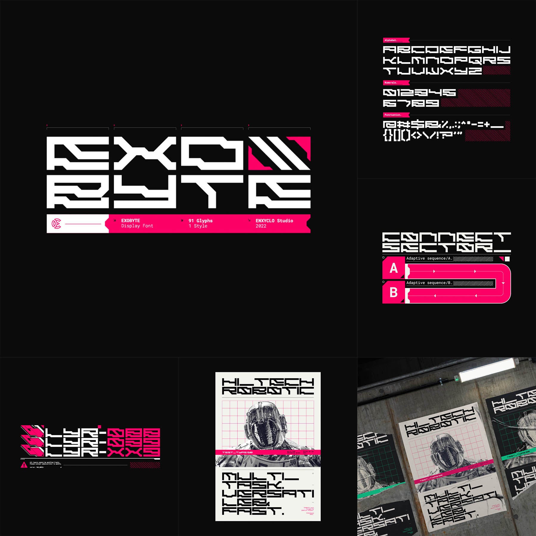 Cyberpunk Futuristic Font Bundle - secret-cache