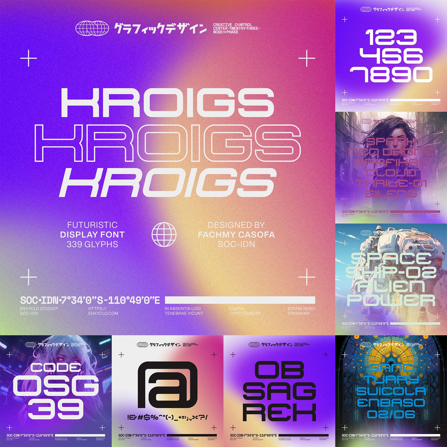 Cyberpunk Futuristic Font Bundle - secret-cache