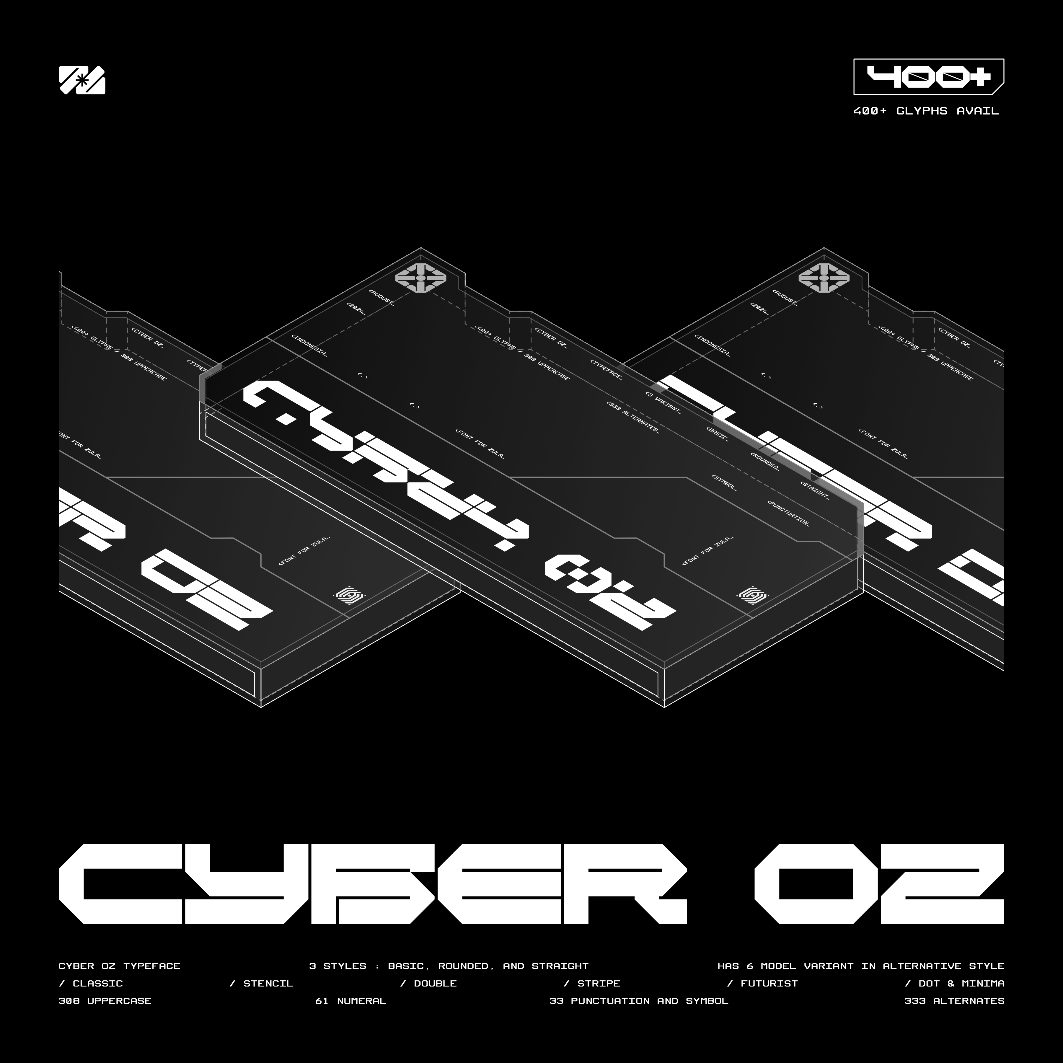 CYBER OZ STRAIGHT Typeface - secret-cache