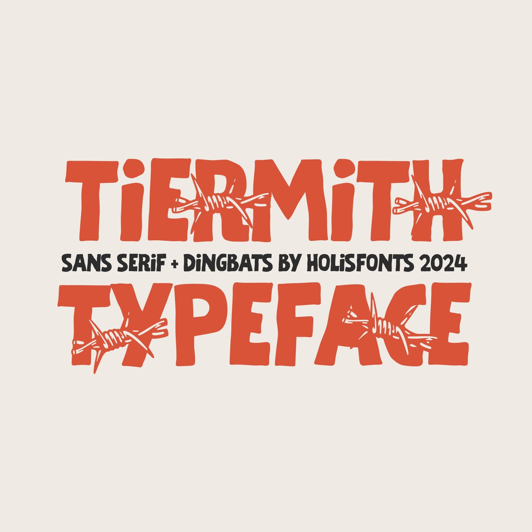 Tiermith Spooky Typeface and Dingbats - secret-cache