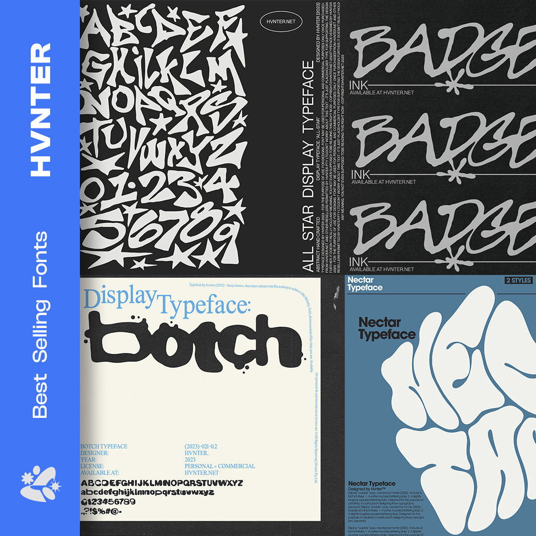 Best Selling Fonts Bundle HVNTER - secret-cache