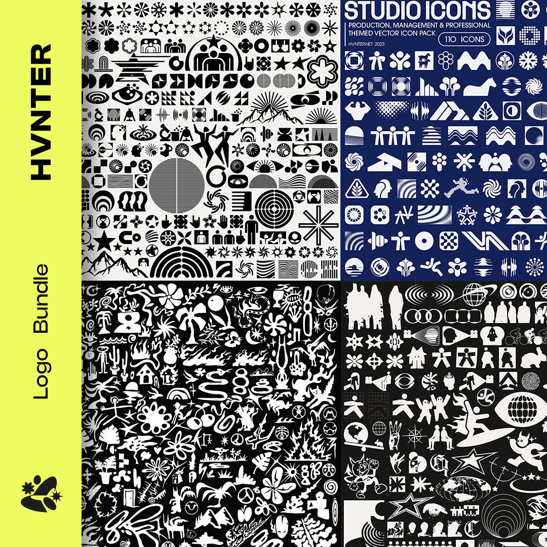 Logo Design Bundle HVNTER - secret-cache