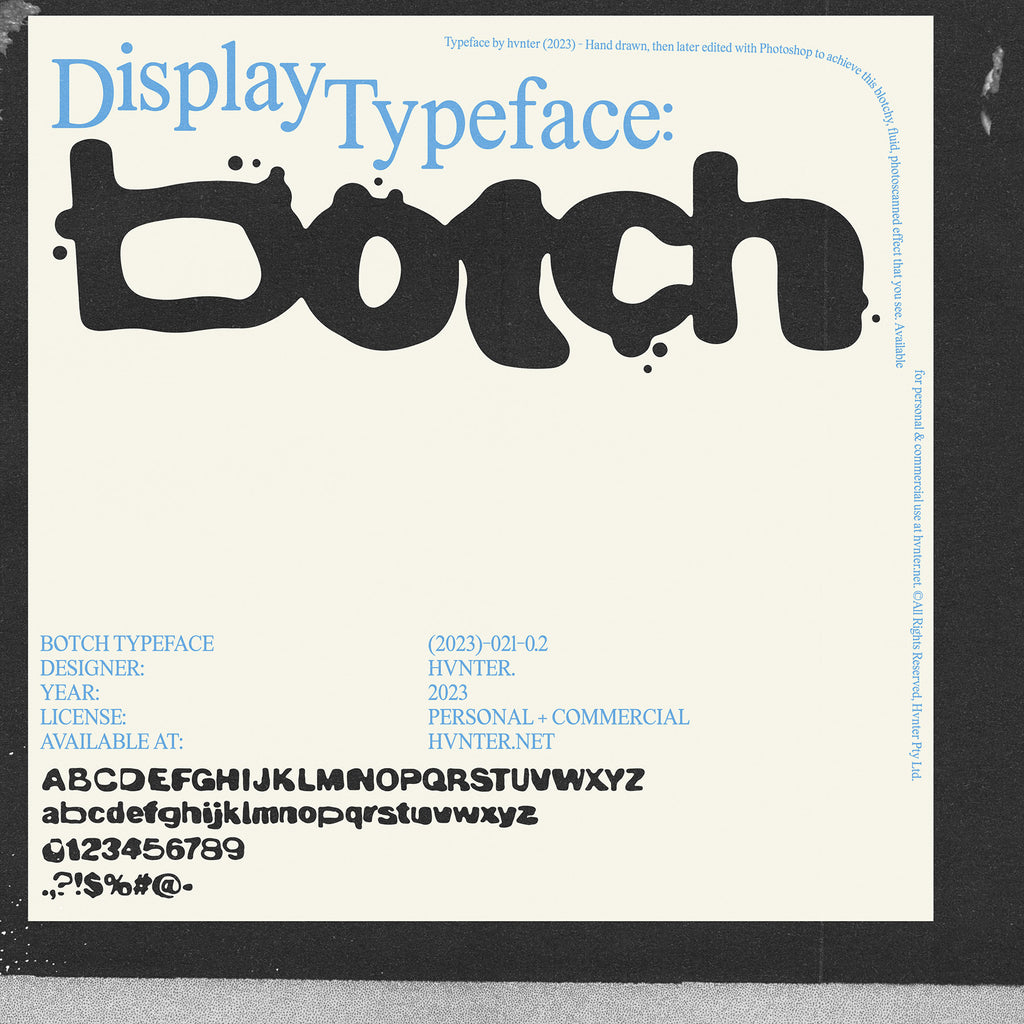 Botch Typeface – by HVNTER