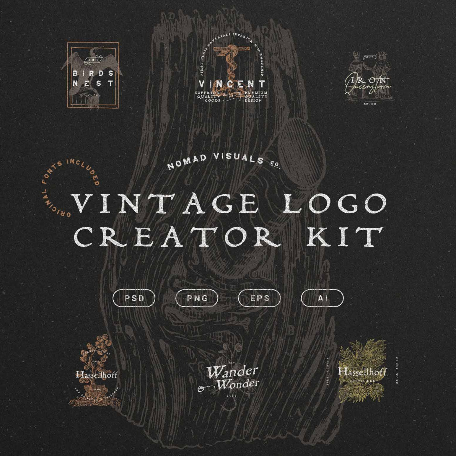Vintage Logo Creator Kit - secret-cache