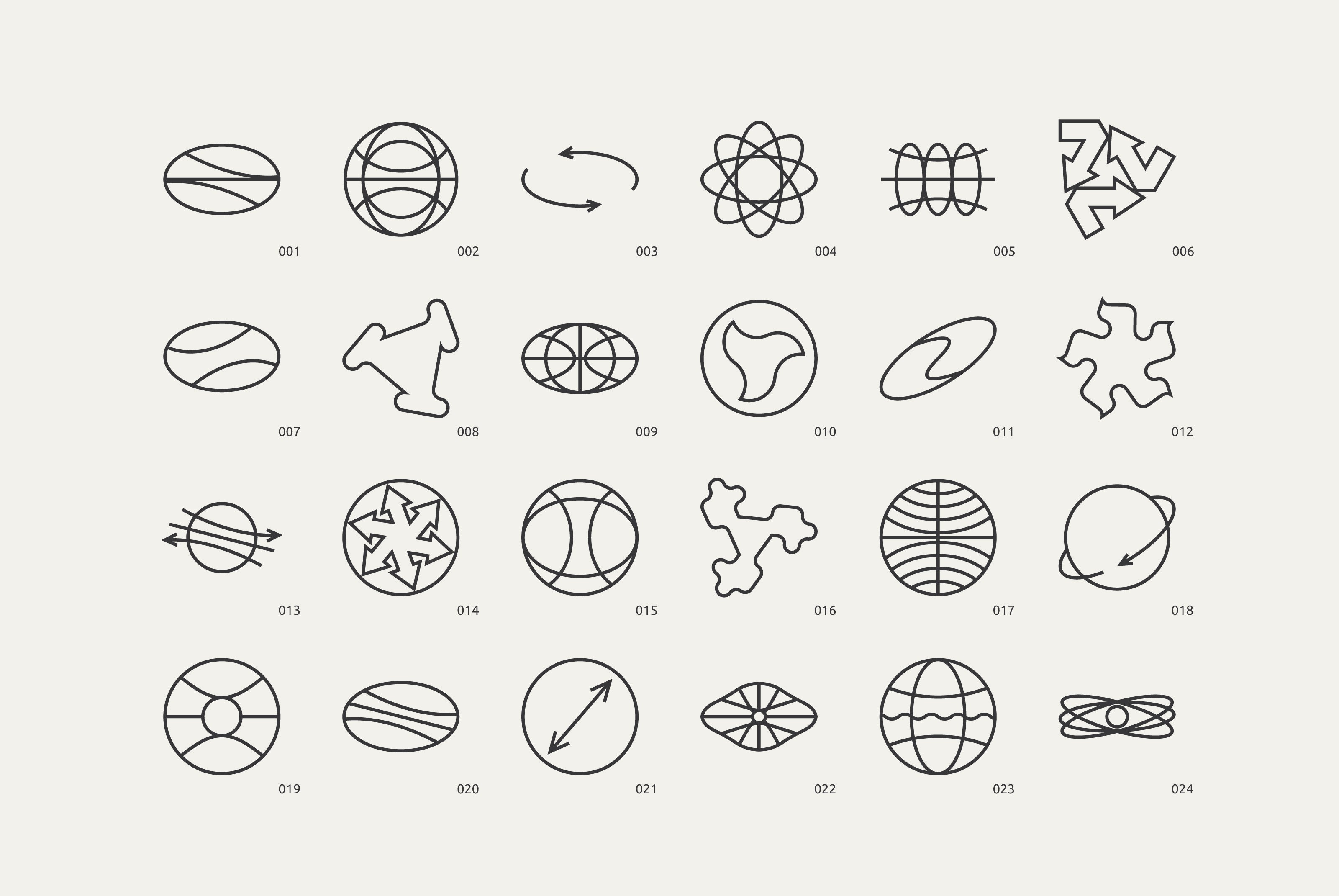 96 Linear Vector Shapes. Part2