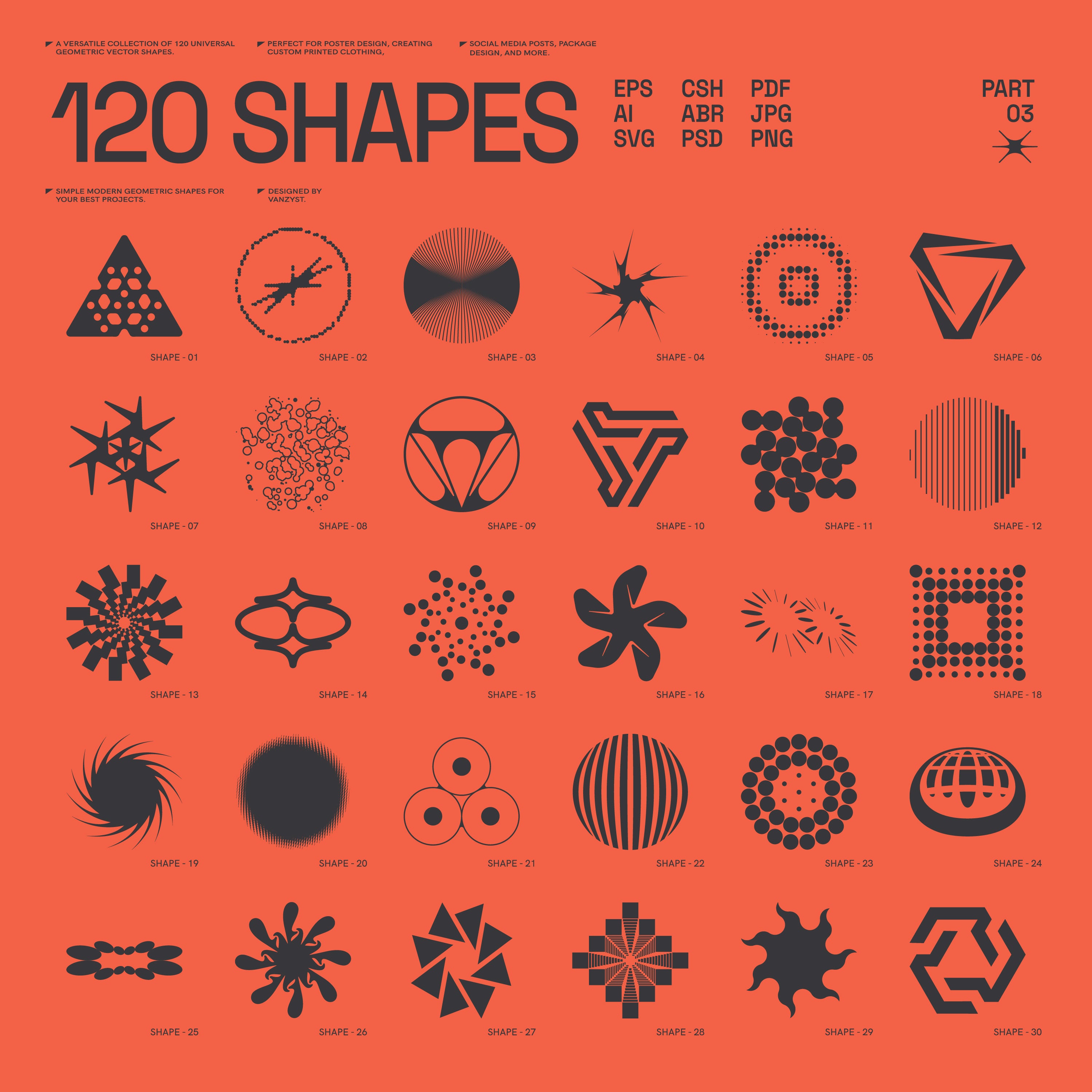 120 Abstract Geometric Shapes. Part 3 - secret-cache