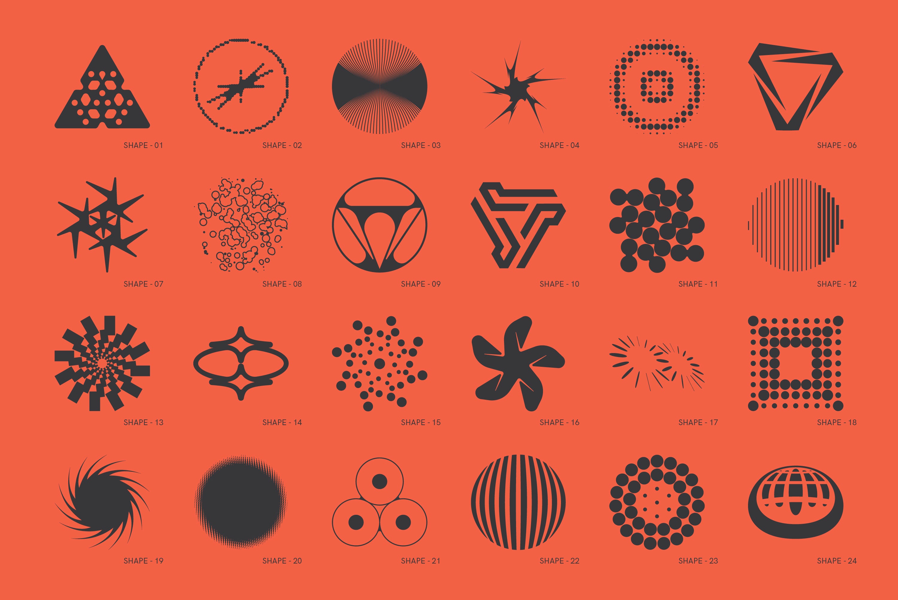 120 Abstract Geometric Shapes. Part 3 - secret-cache
