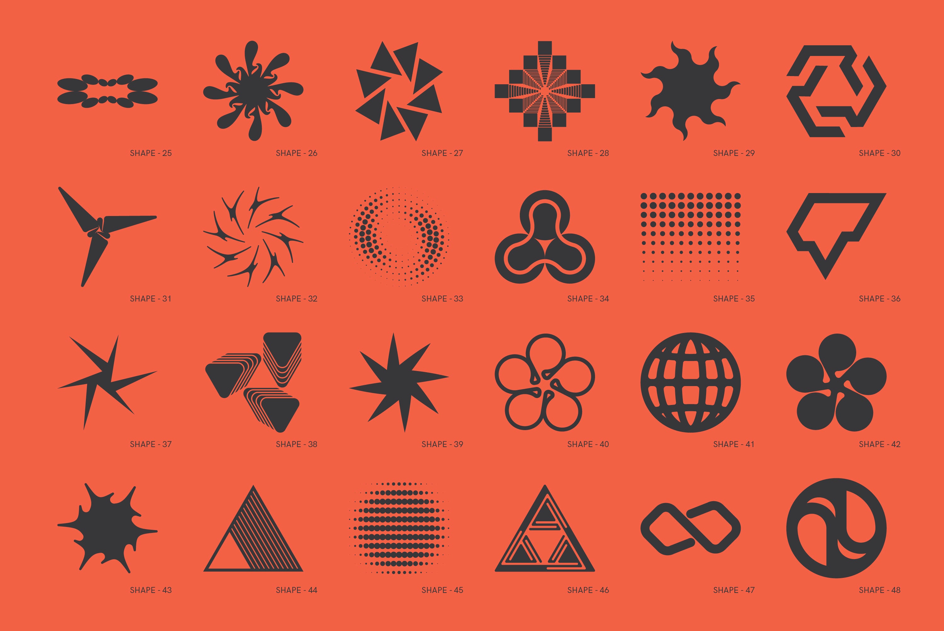 120 Abstract Geometric Shapes. Part 3 - secret-cache
