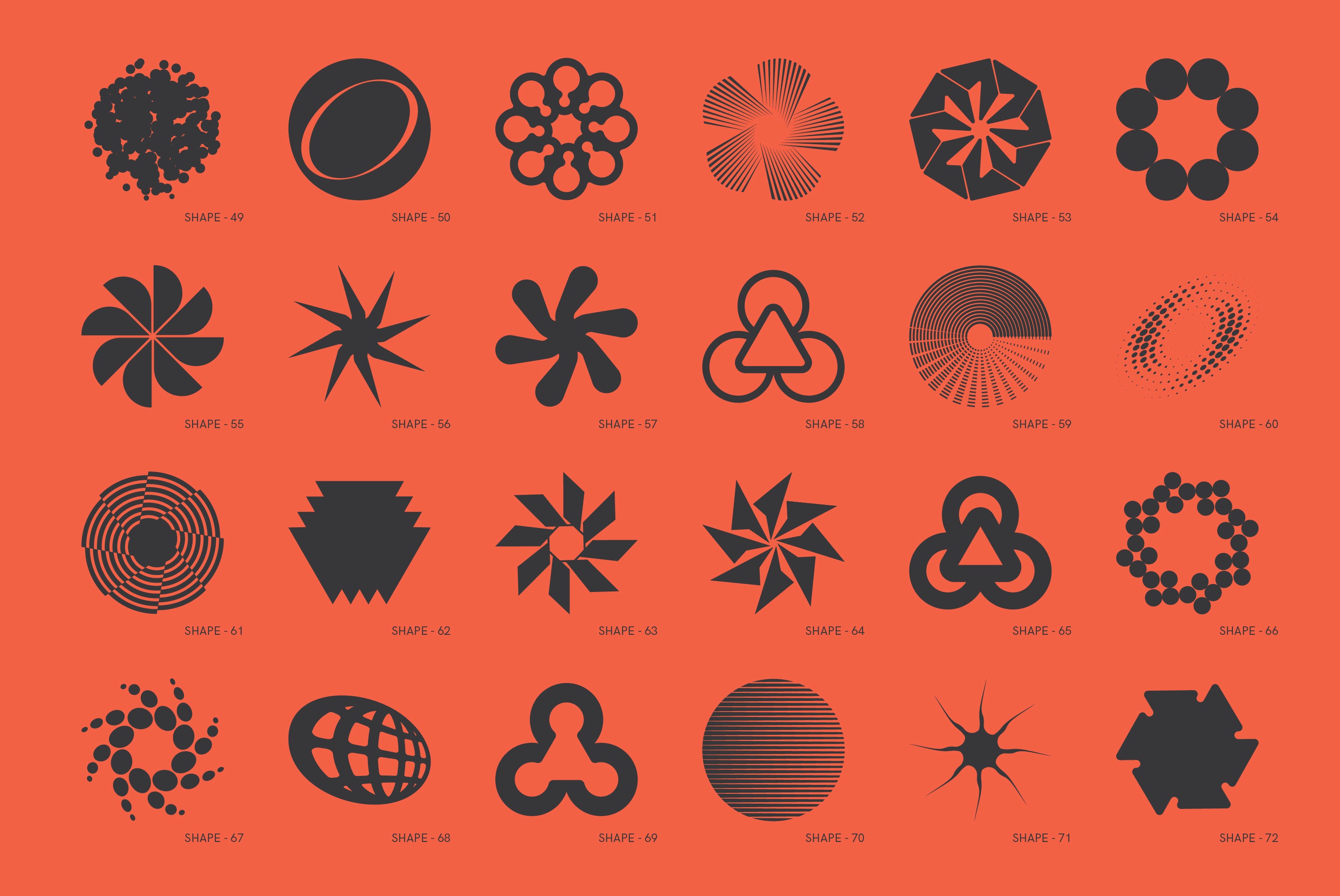 120 Abstract Geometric Shapes. Part 3 - secret-cache