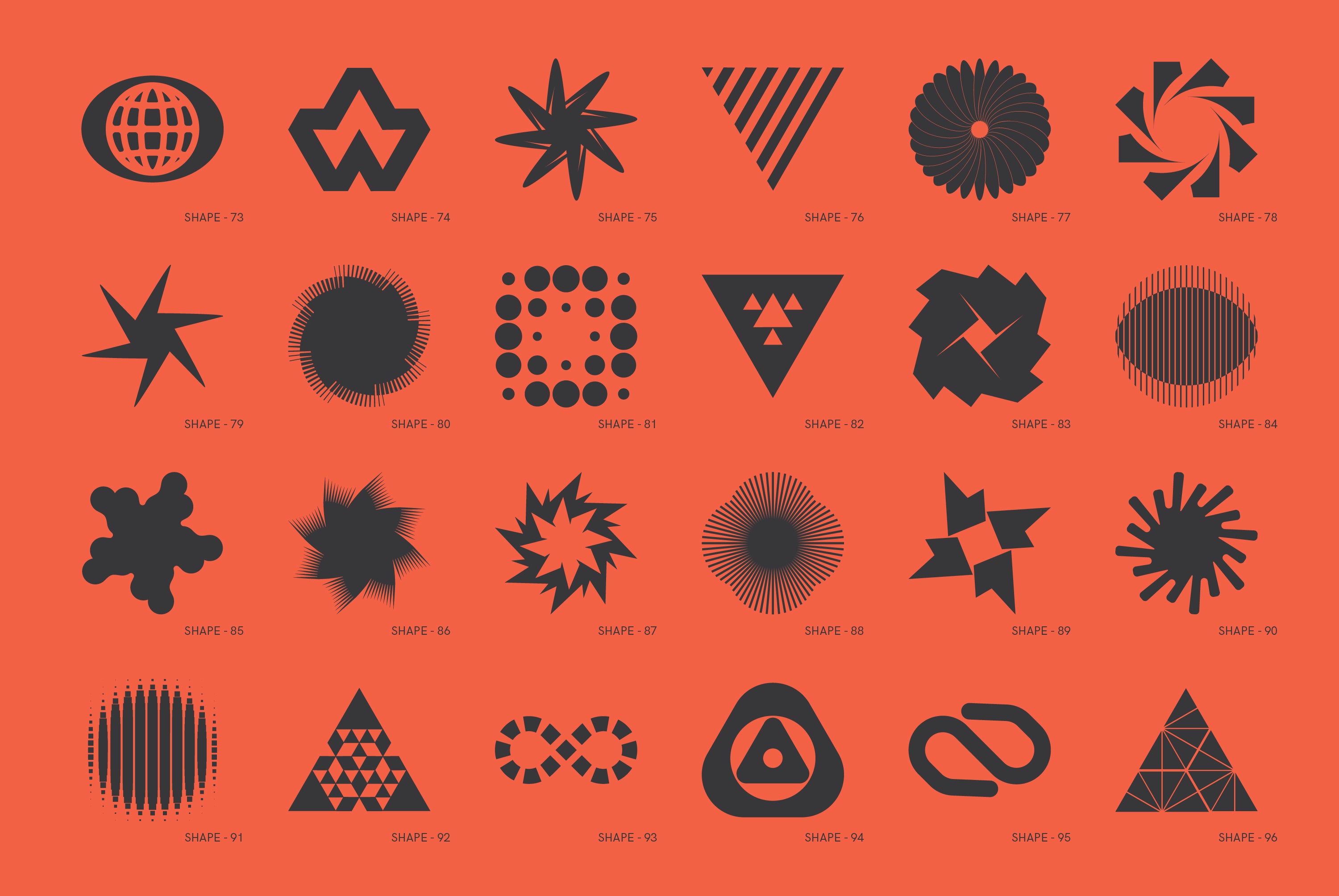 120 Abstract Geometric Shapes. Part 3 - secret-cache