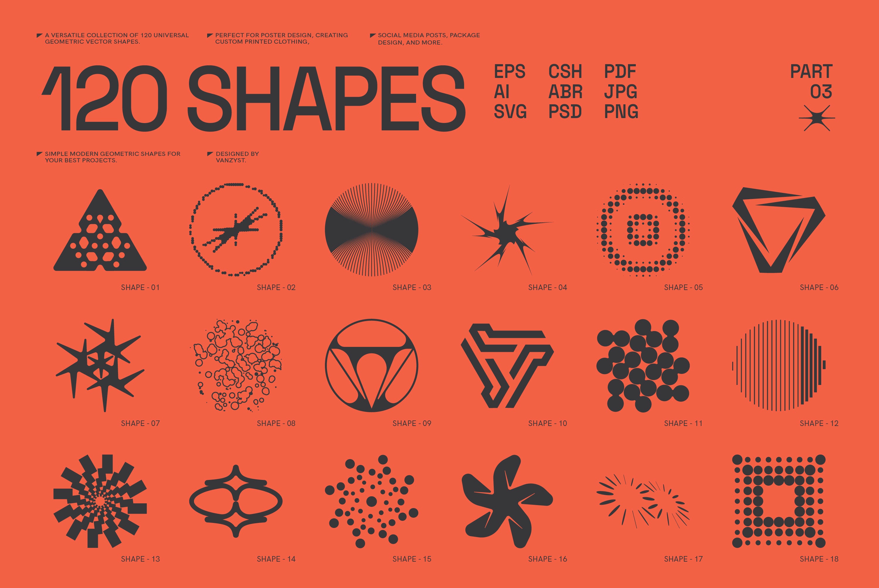 120 Abstract Geometric Shapes. Part 3 - secret-cache