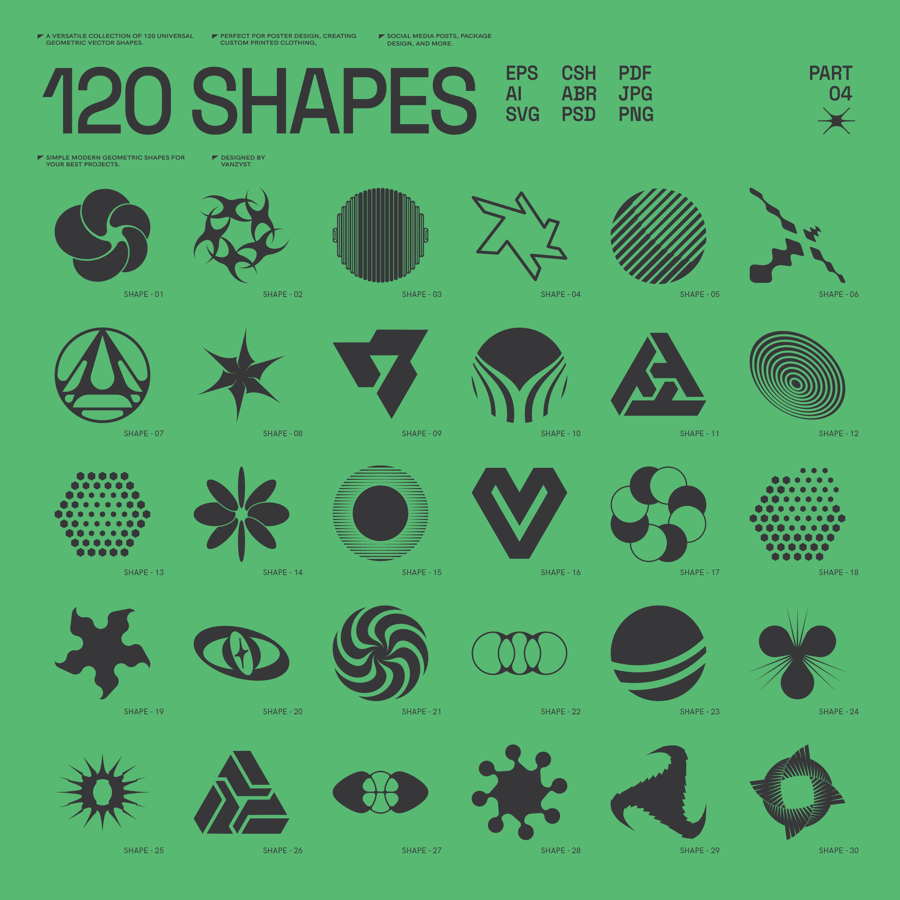 120 Abstract Geometric Shapes. Part 4 - secret-cache
