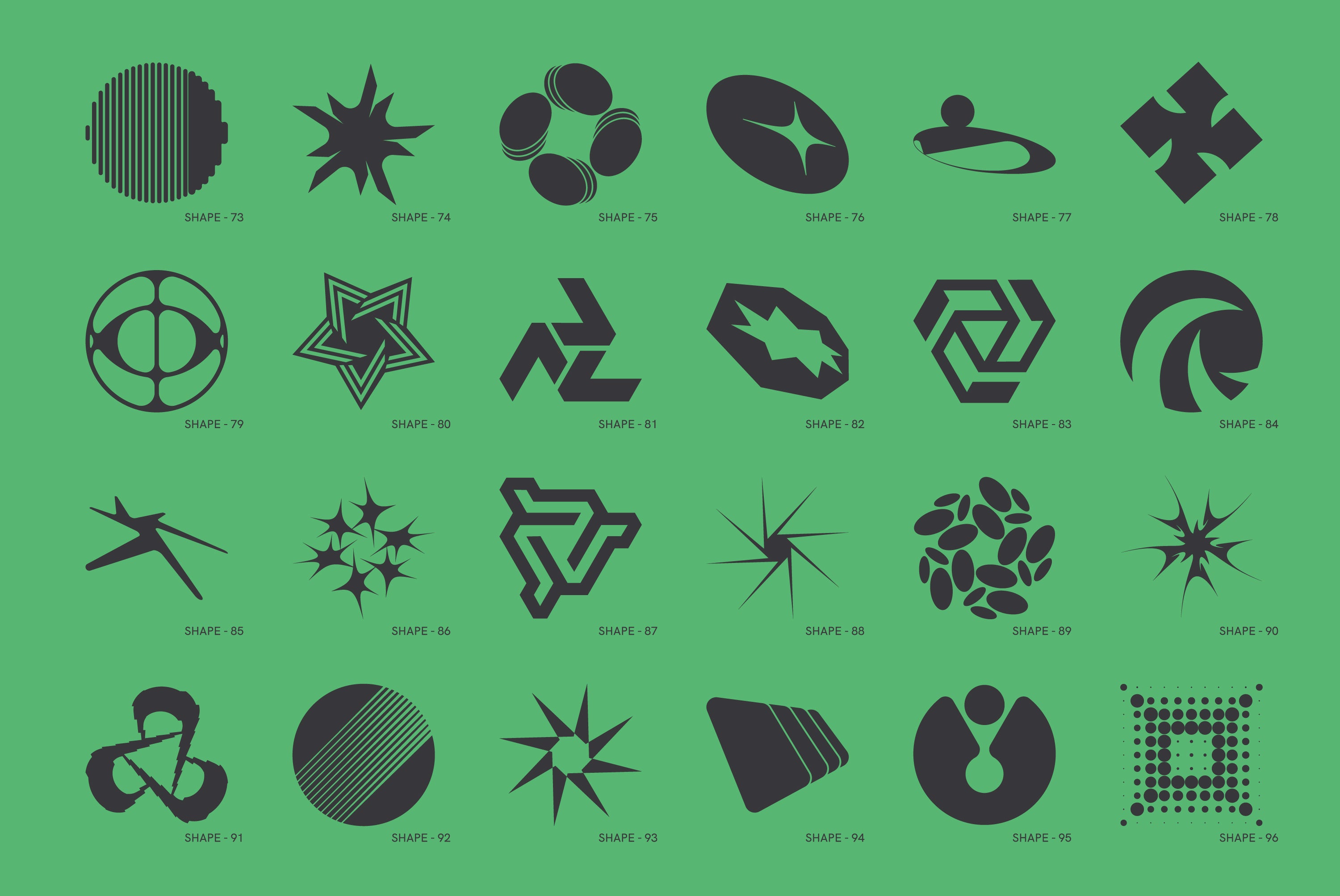 120 Abstract Geometric Shapes. Part 4 - secret-cache