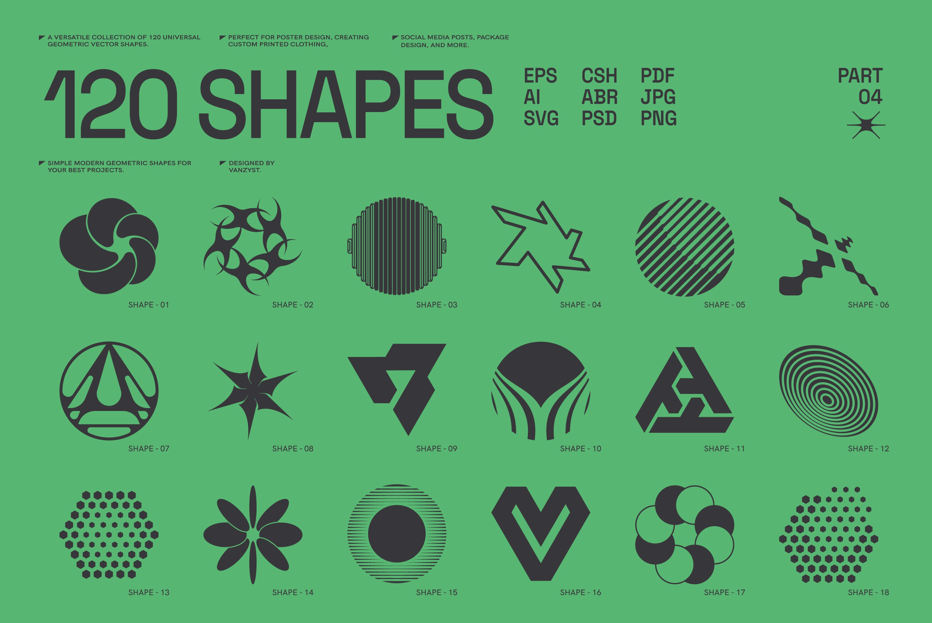 120 Abstract Geometric Shapes. Part 4 - secret-cache