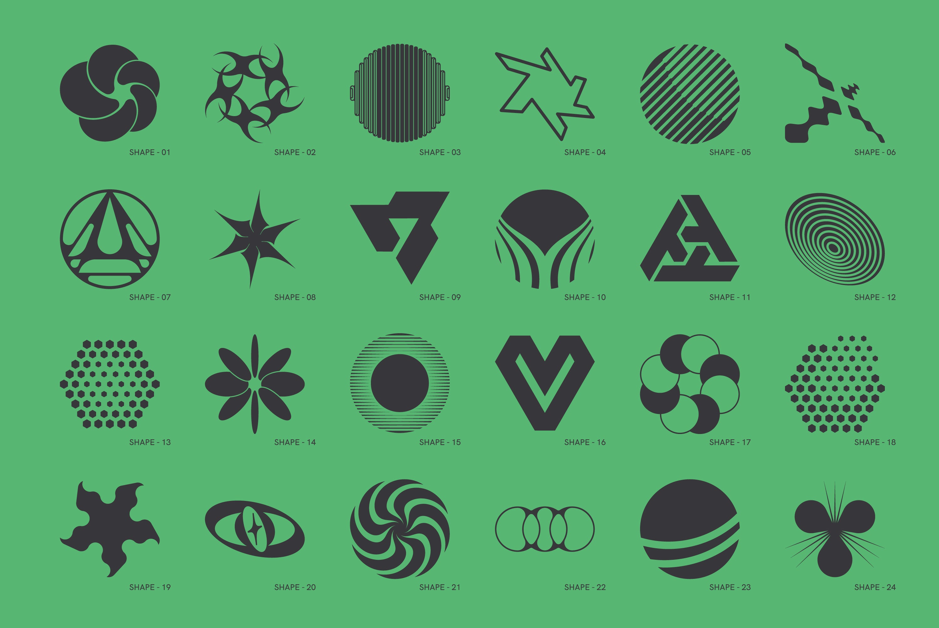 120 Abstract Geometric Shapes. Part 4 - secret-cache