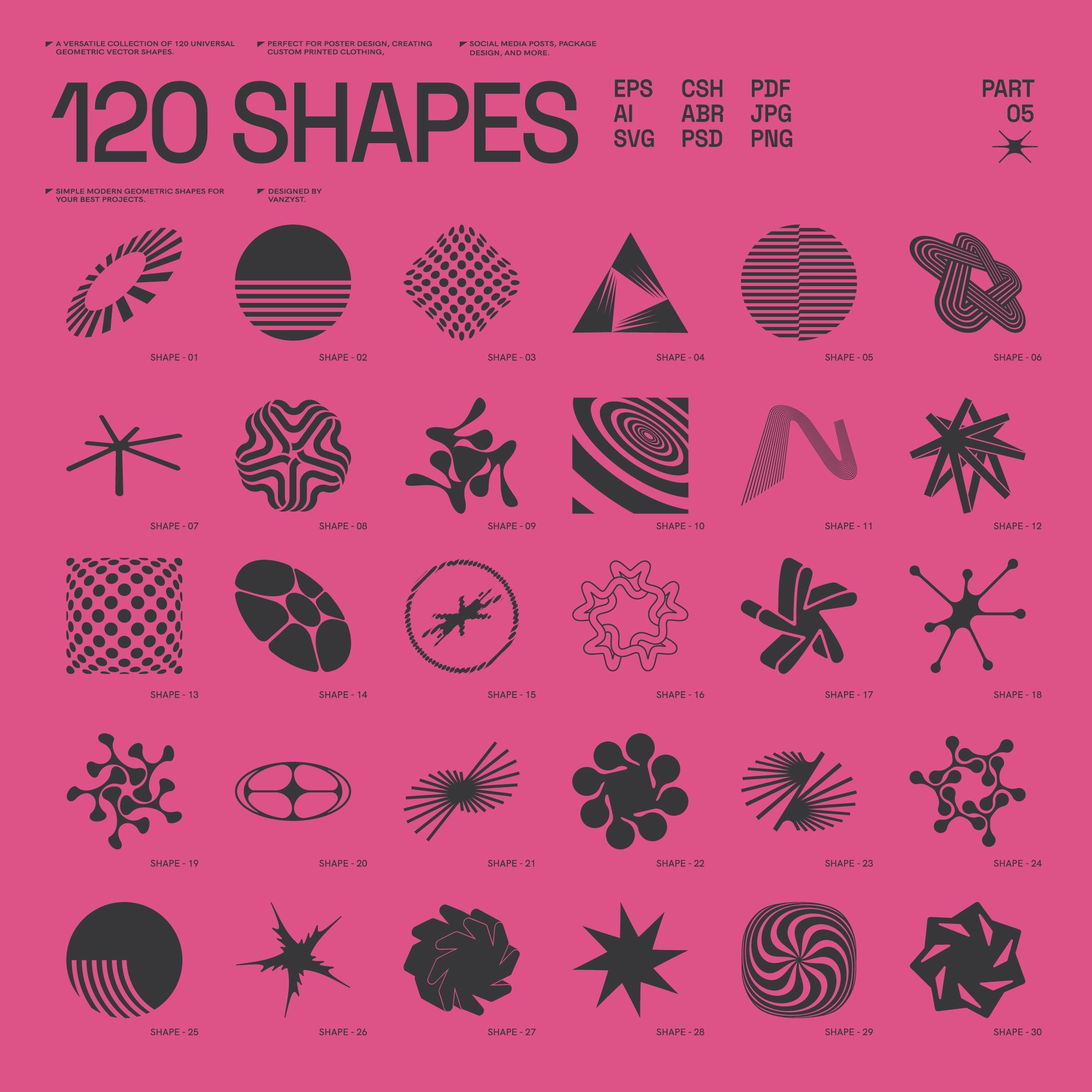 120 Abstract Geometric Shapes. Part 5 - secret-cache