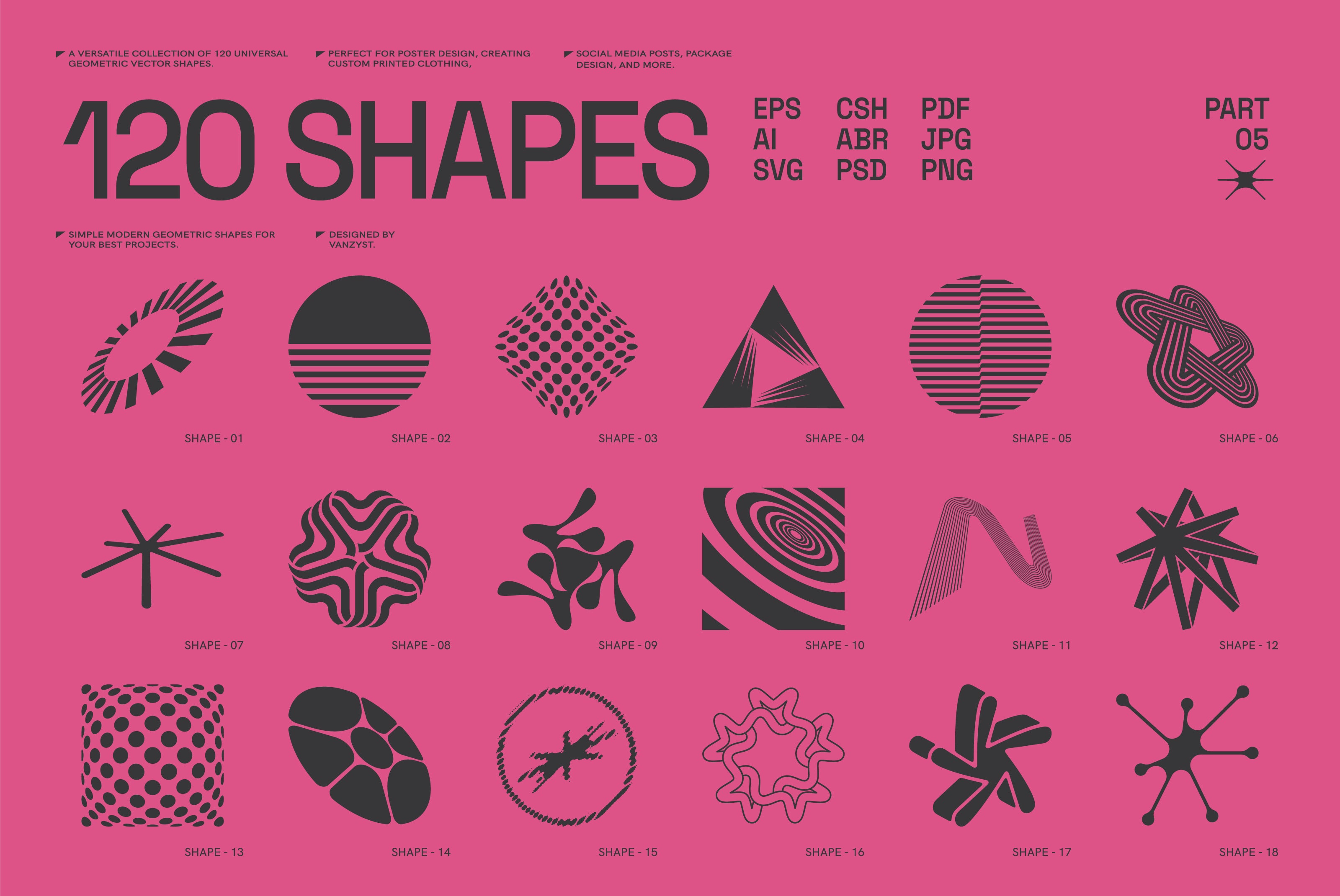 120 Abstract Geometric Shapes. Part 5 - secret-cache