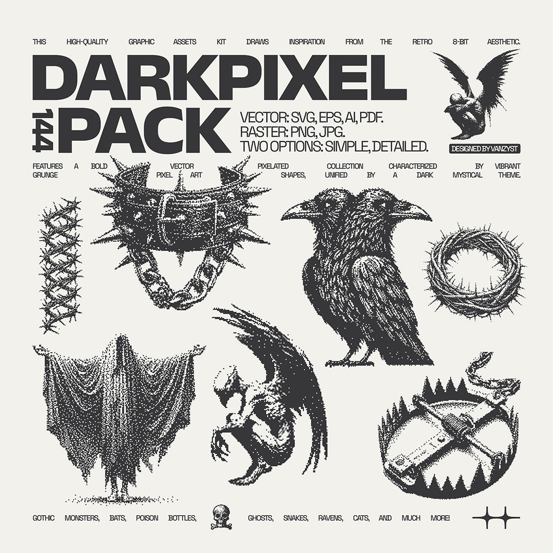 144 DarkPixel Graphic Pack - secret-cache