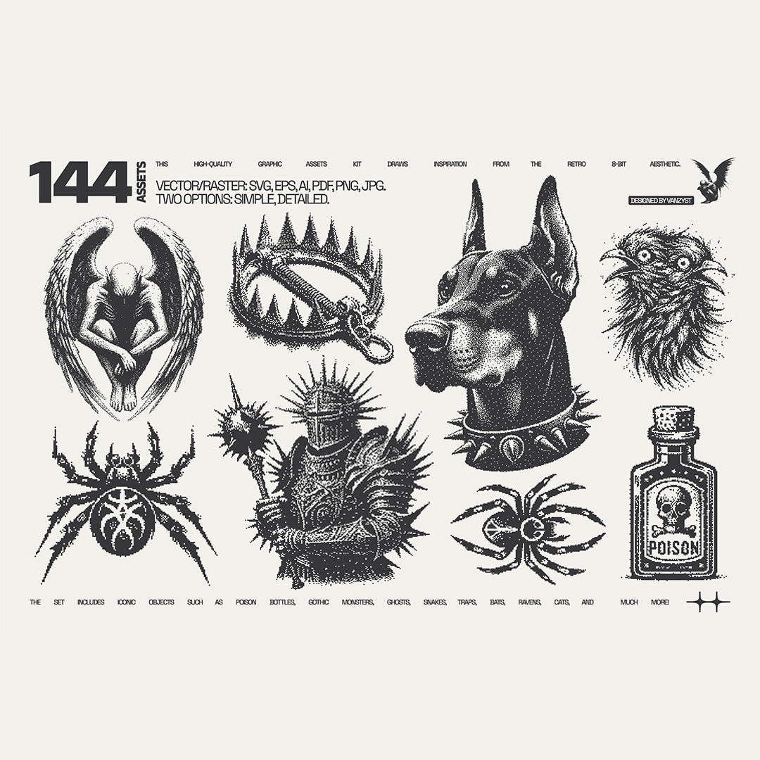 144 DarkPixel Graphic Pack - secret-cache
