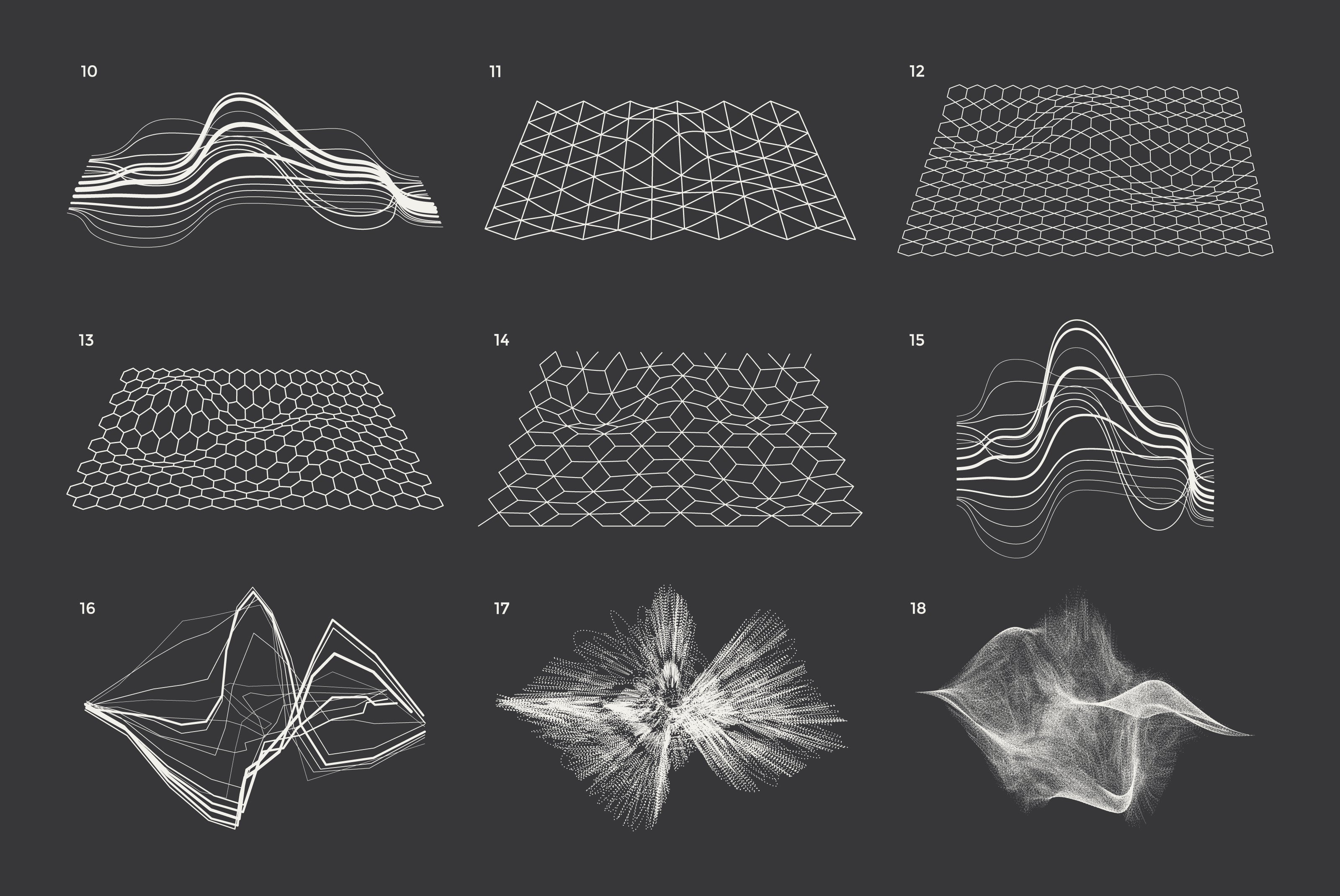 36 Technological Vector Shapes - secret-cache