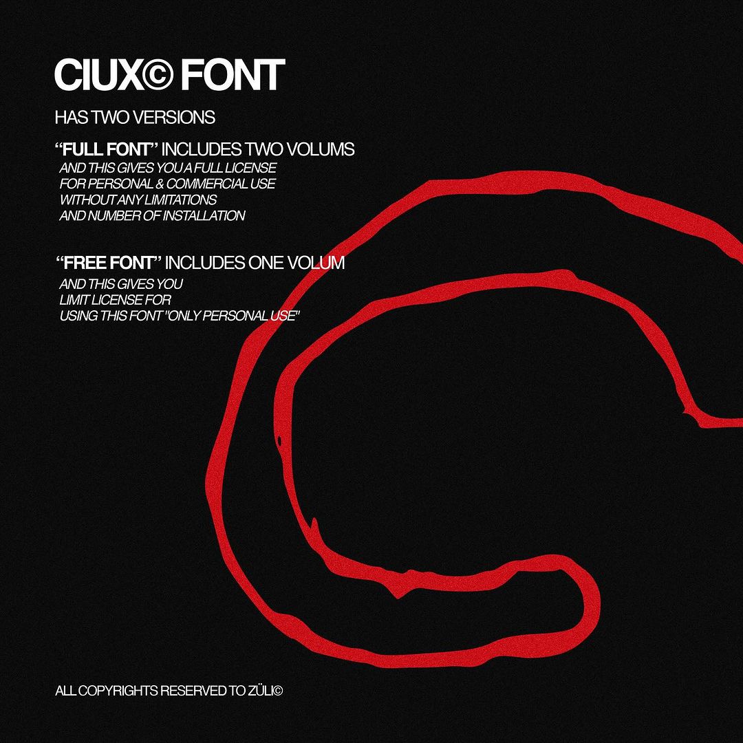 Ciux Typeface - secret-cache